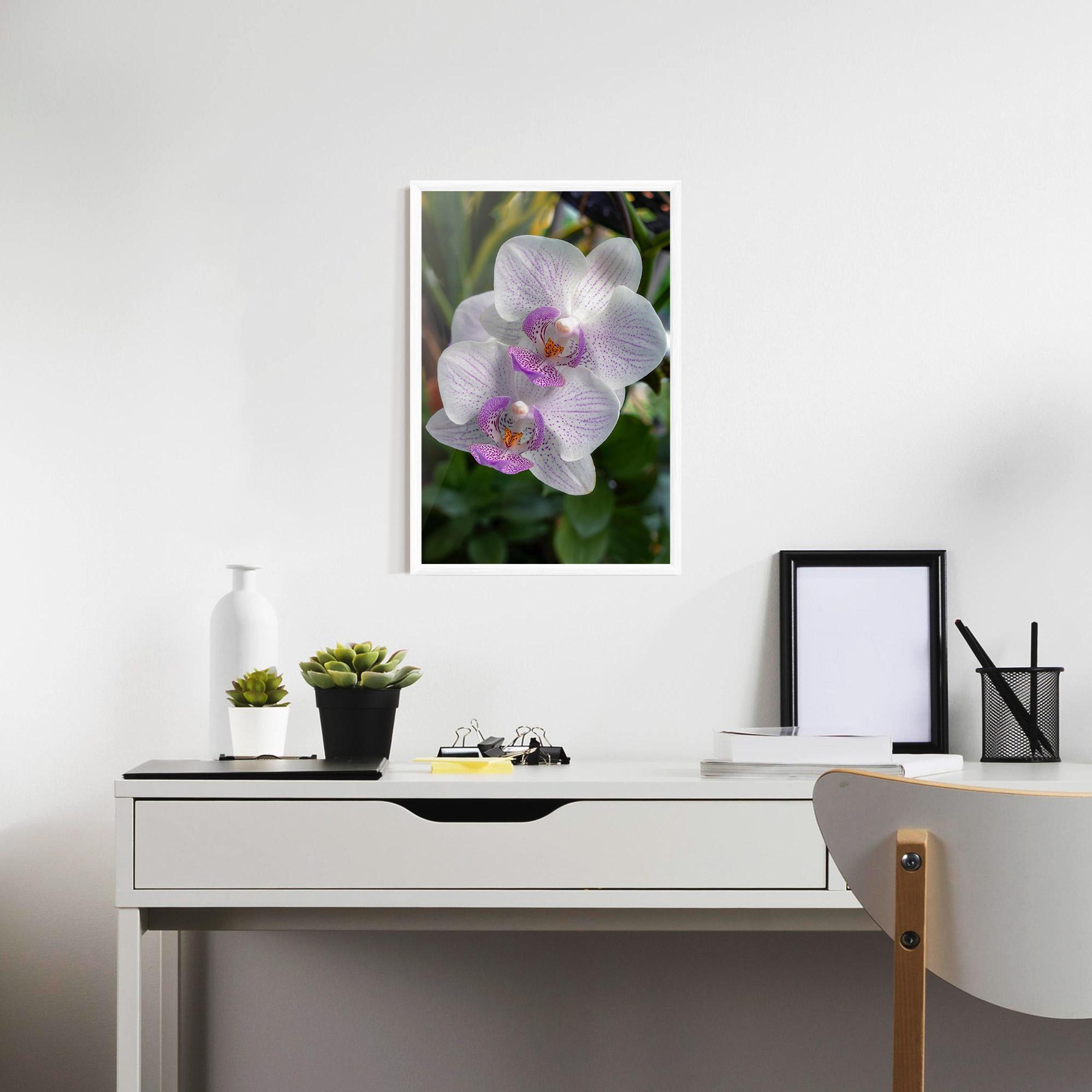 Poster Înrămat White Orchids mockup 7