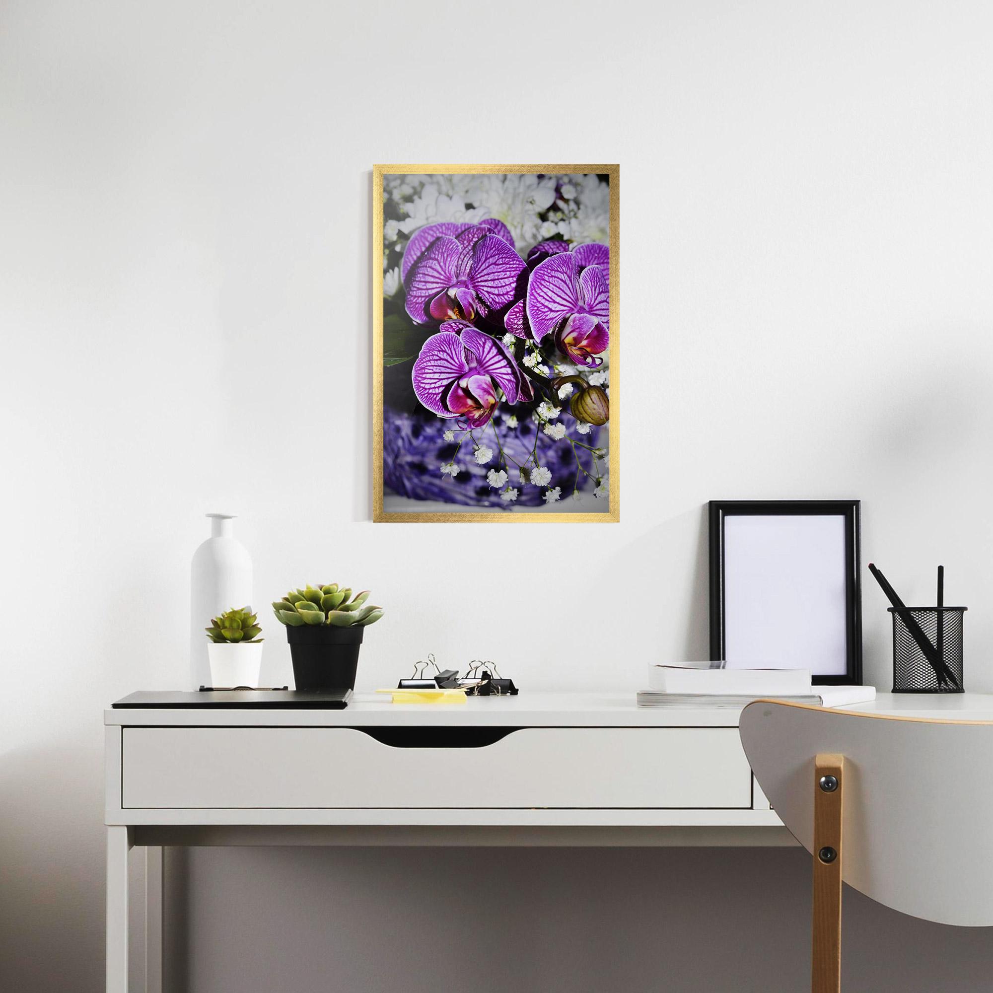Poster Înrămat Purple Orchids mockup 7