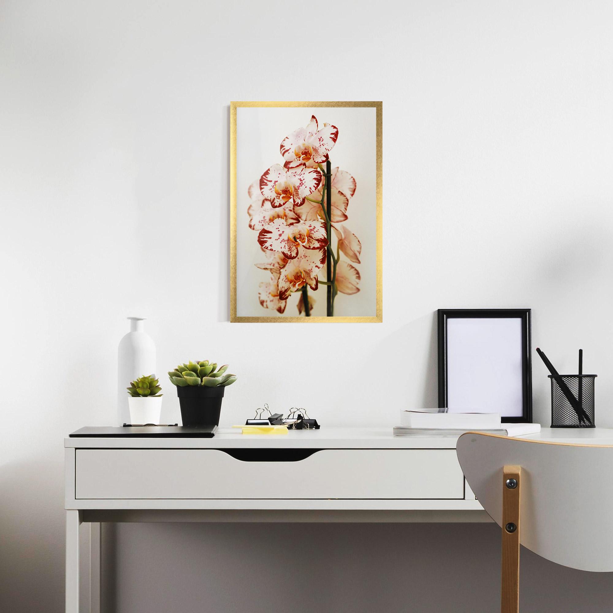 Poster Înrămat Red White Orchids mockup 7