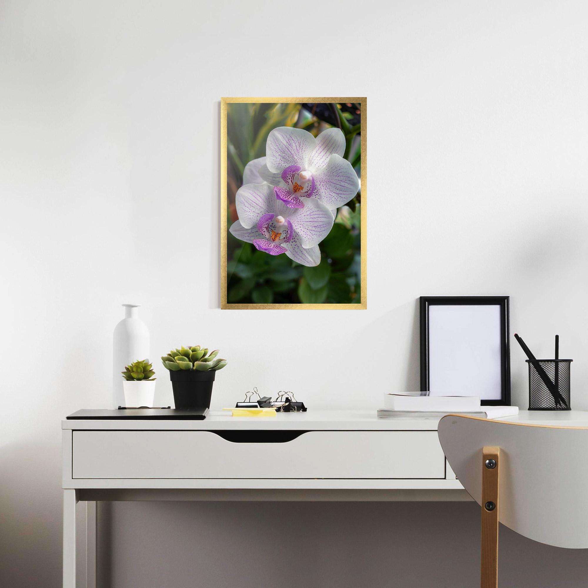 Poster Înrămat White Orchids mockup 7