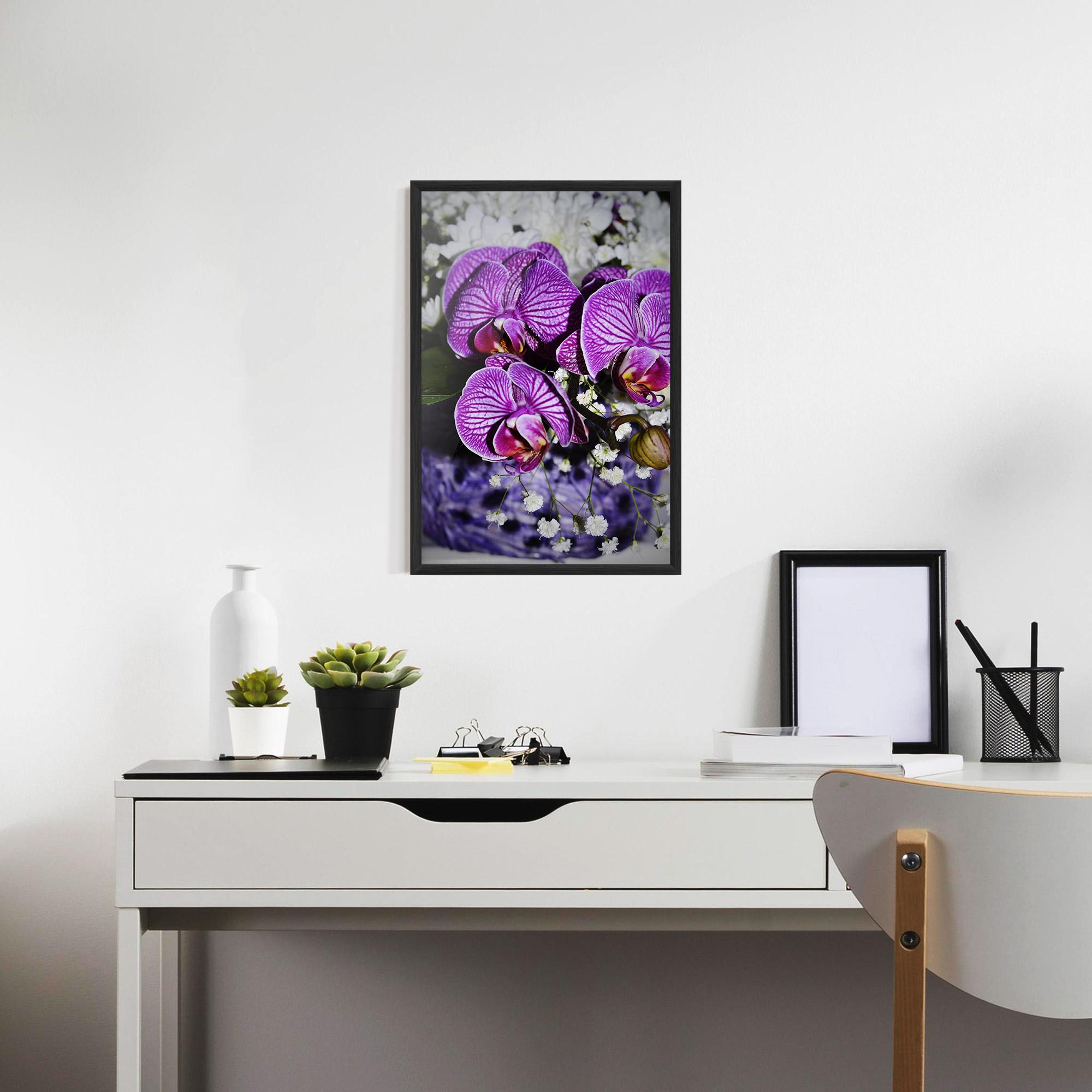 Poster Înrămat Purple Orchids mockup 7