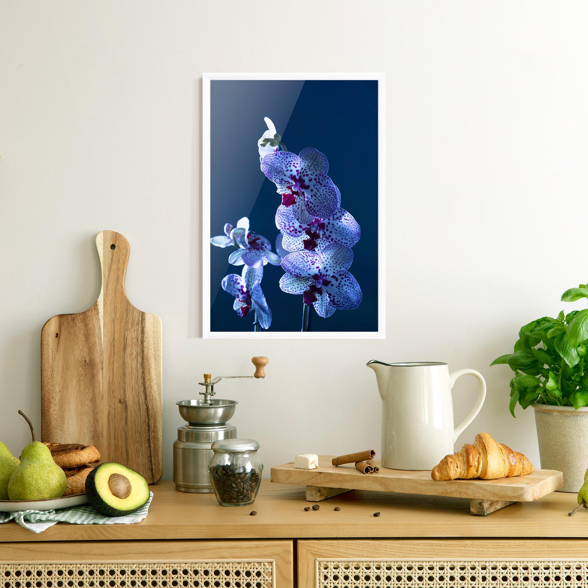Poster Înrămat Blue Light Orchid mockup 8