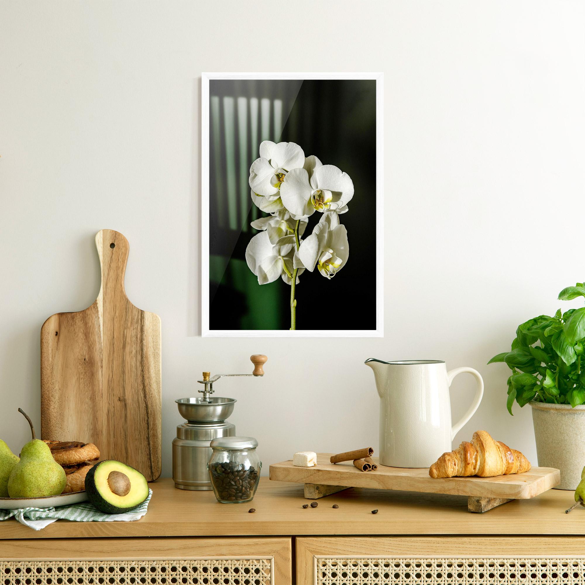 Poster Înrămat Orchid On Green mockup 8