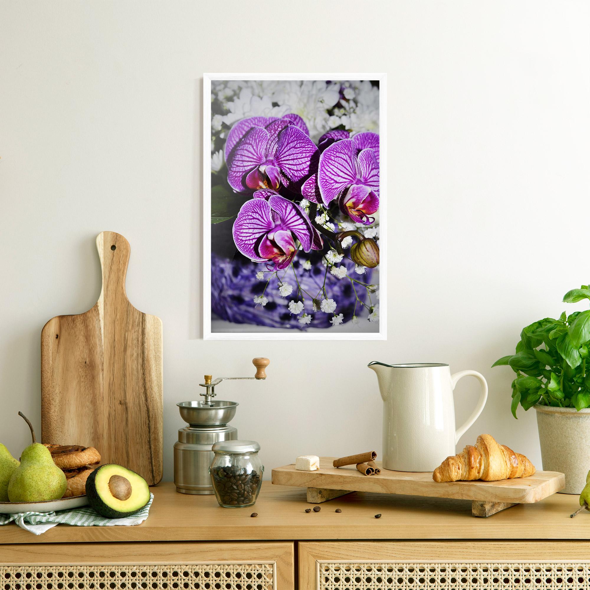 Poster Înrămat Purple Orchids mockup 8