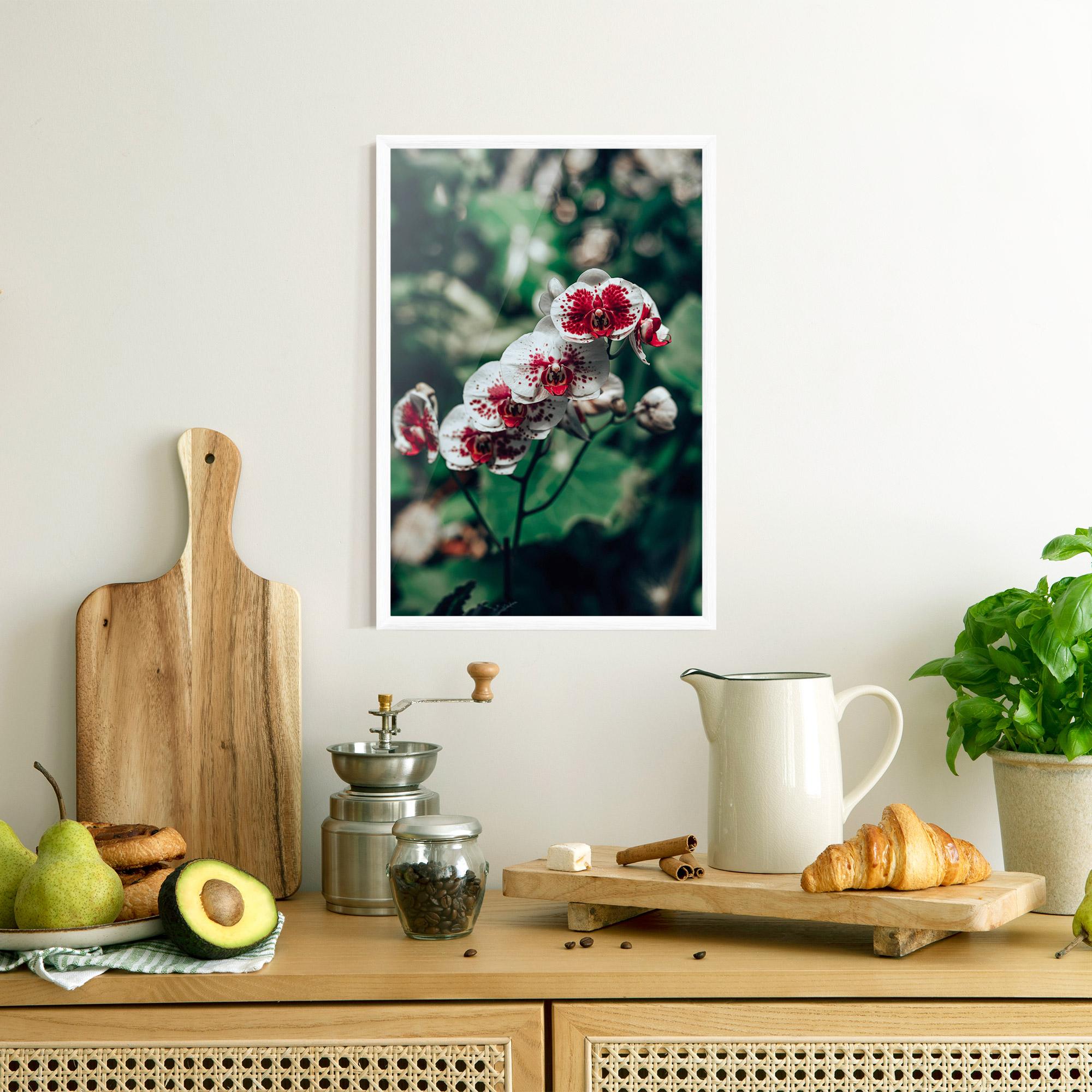 Poster Înrămat White Red Orchid mockup 8