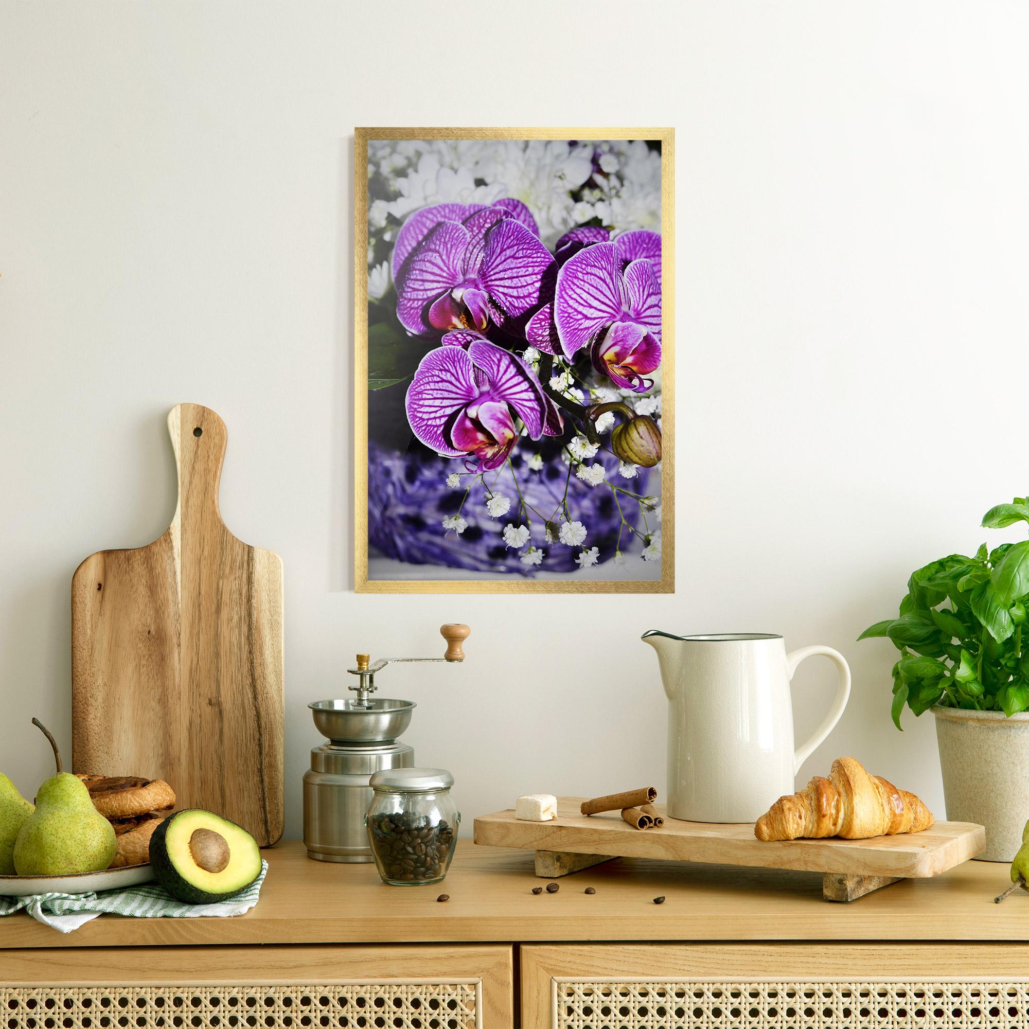 Poster Înrămat Purple Orchids mockup 8