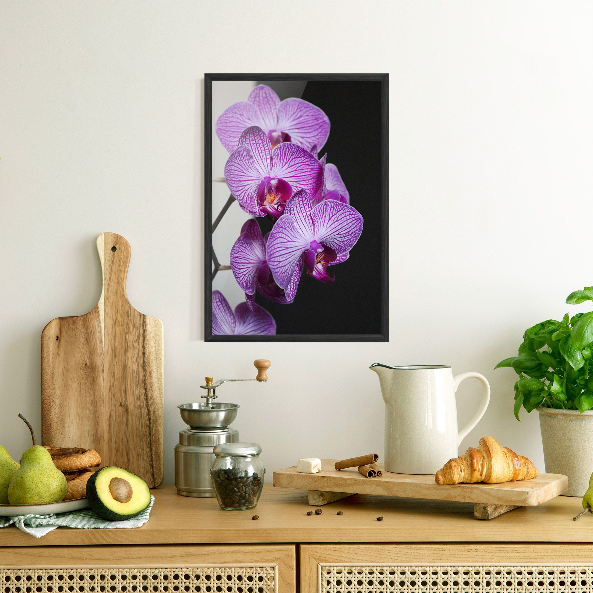 Purple Orchid On Black mockup 8