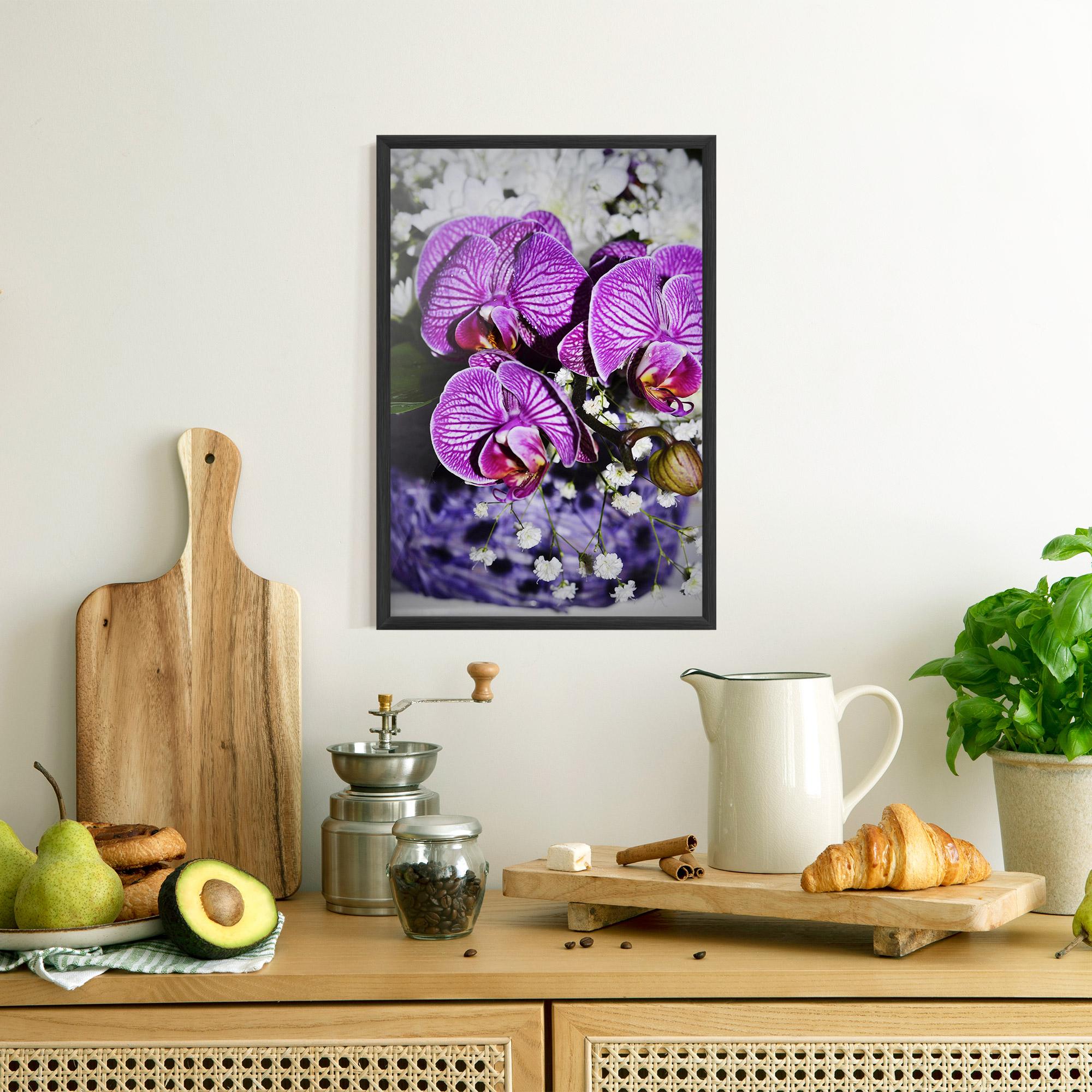 Poster Înrămat Purple Orchids mockup 8