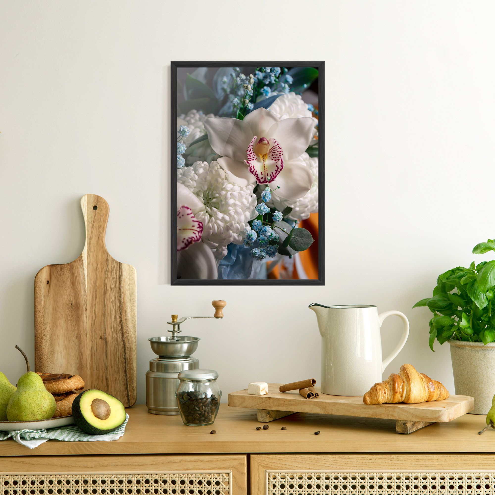 White Orchid With Blue mockup 8