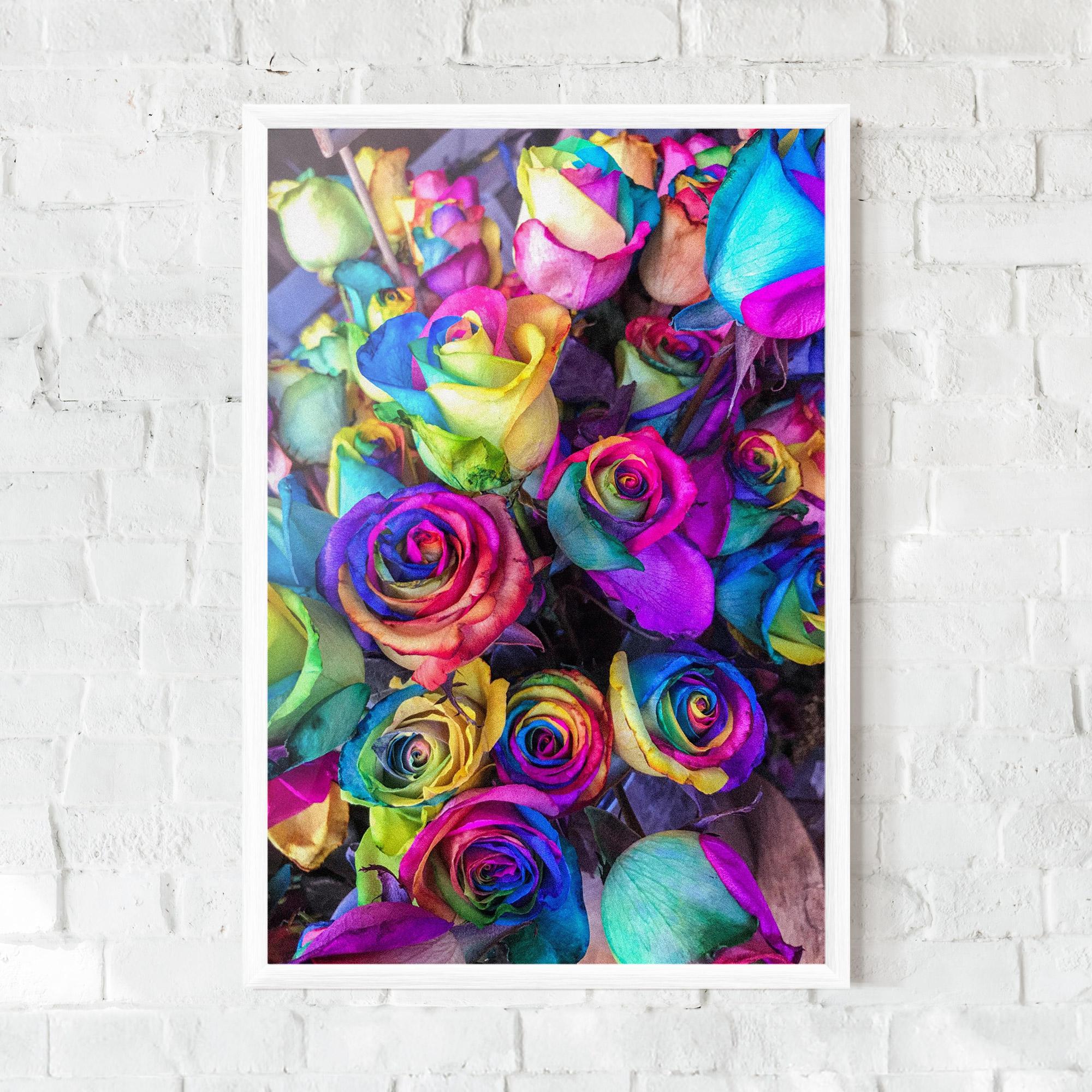 Poster Înrămat Collorfull Flowers mockup 0