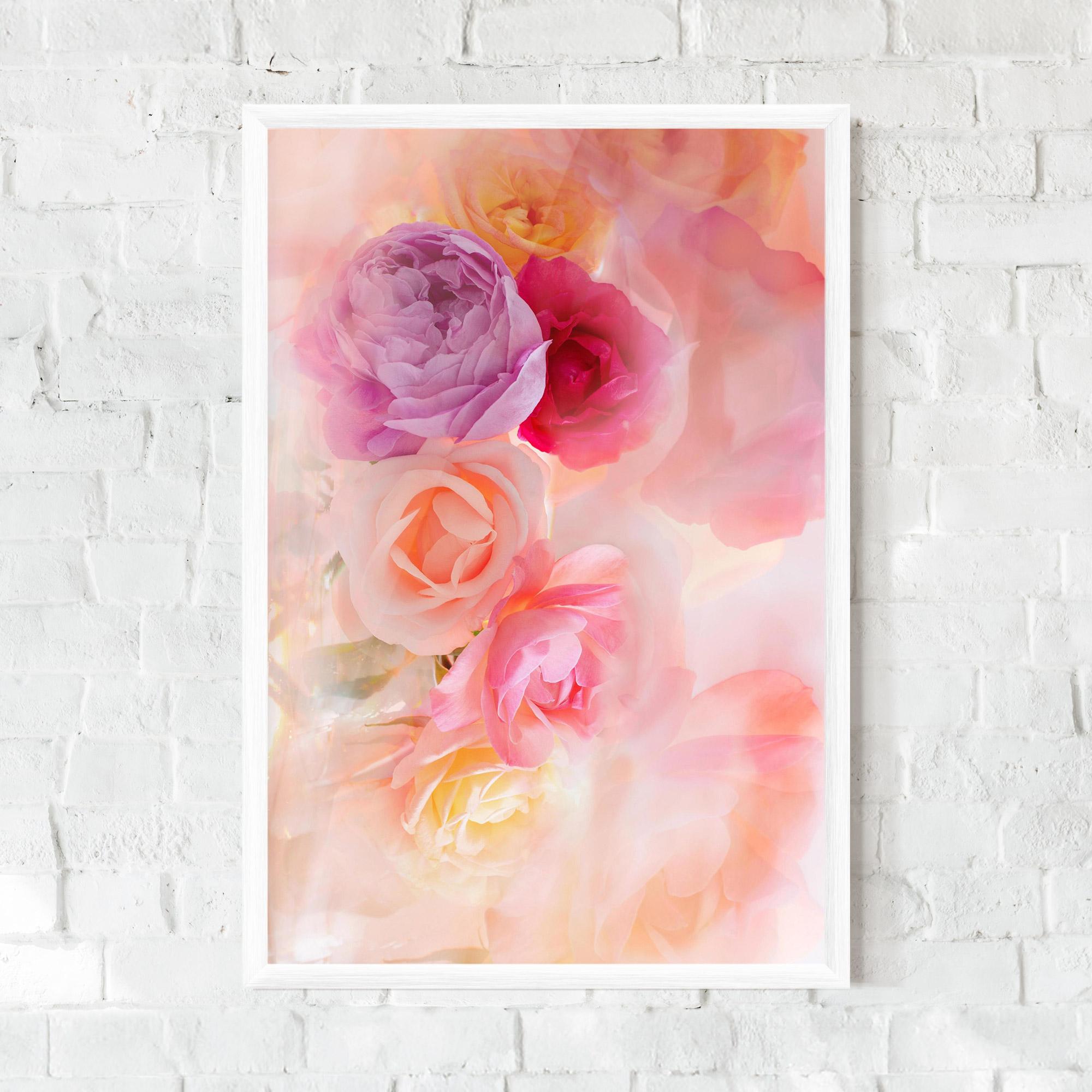 Poster Înrămat Pastel Color Roses mockup 0