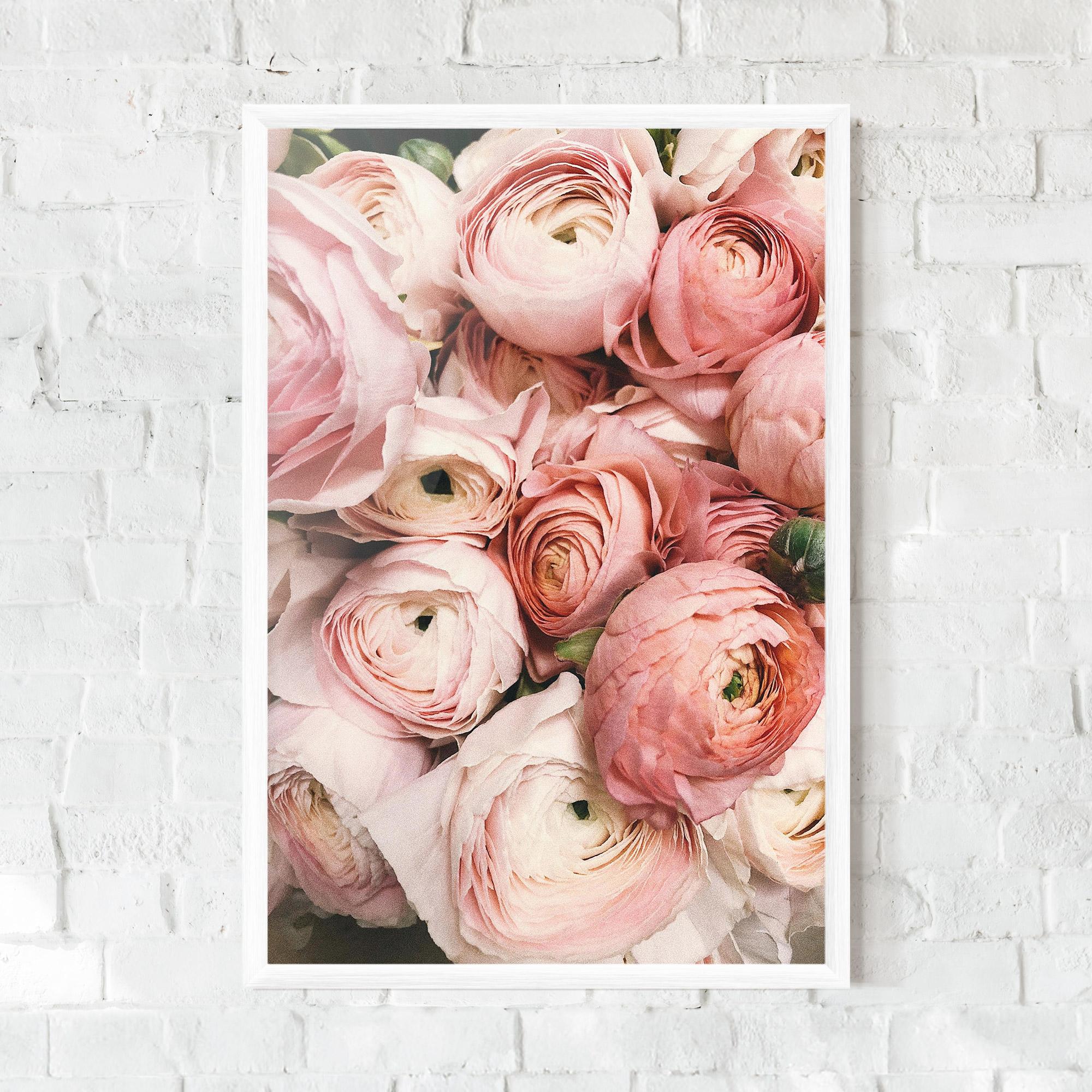 Poster Înrămat Pink Rose Bouquet mockup 0