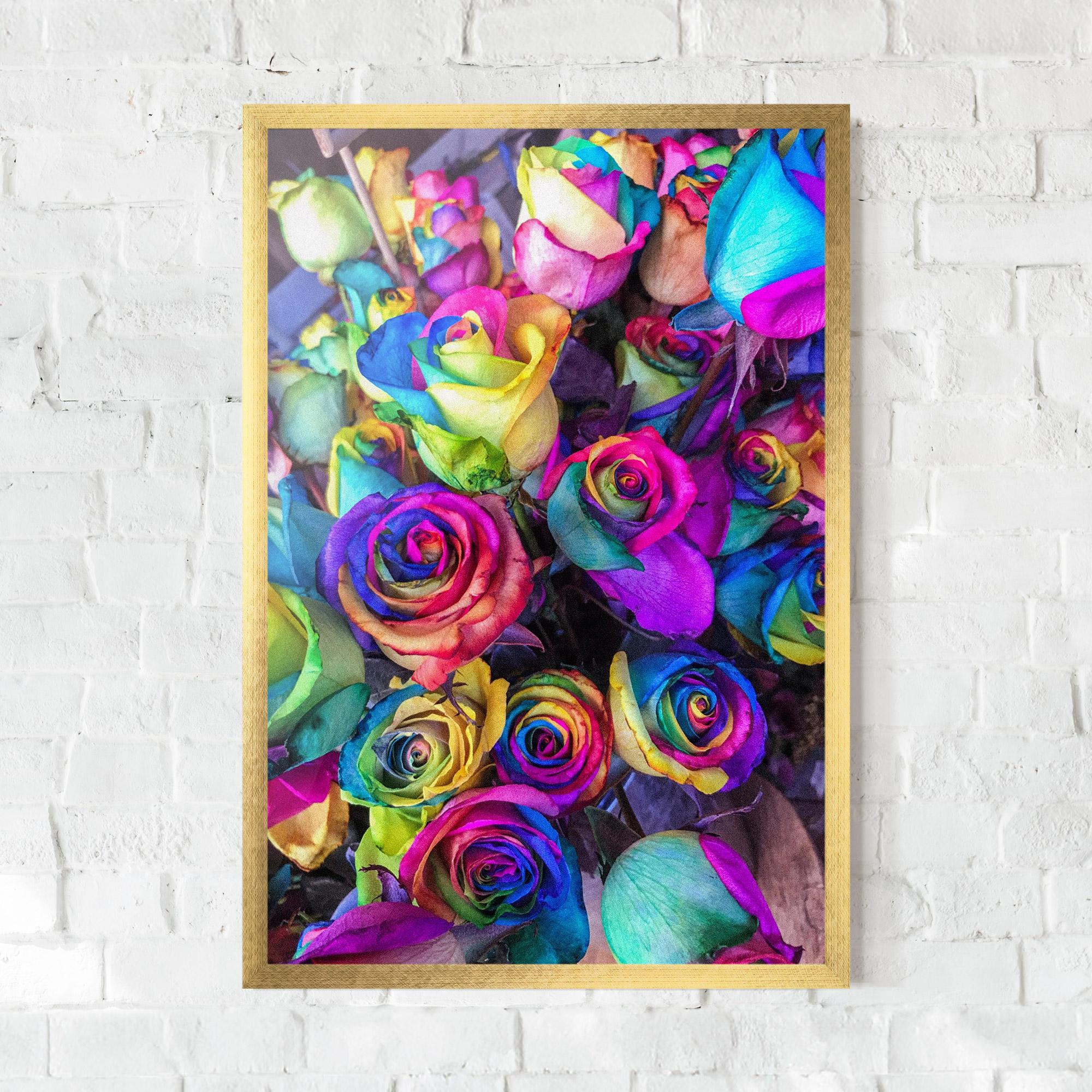 Poster Înrămat Collorfull Flowers mockup 0