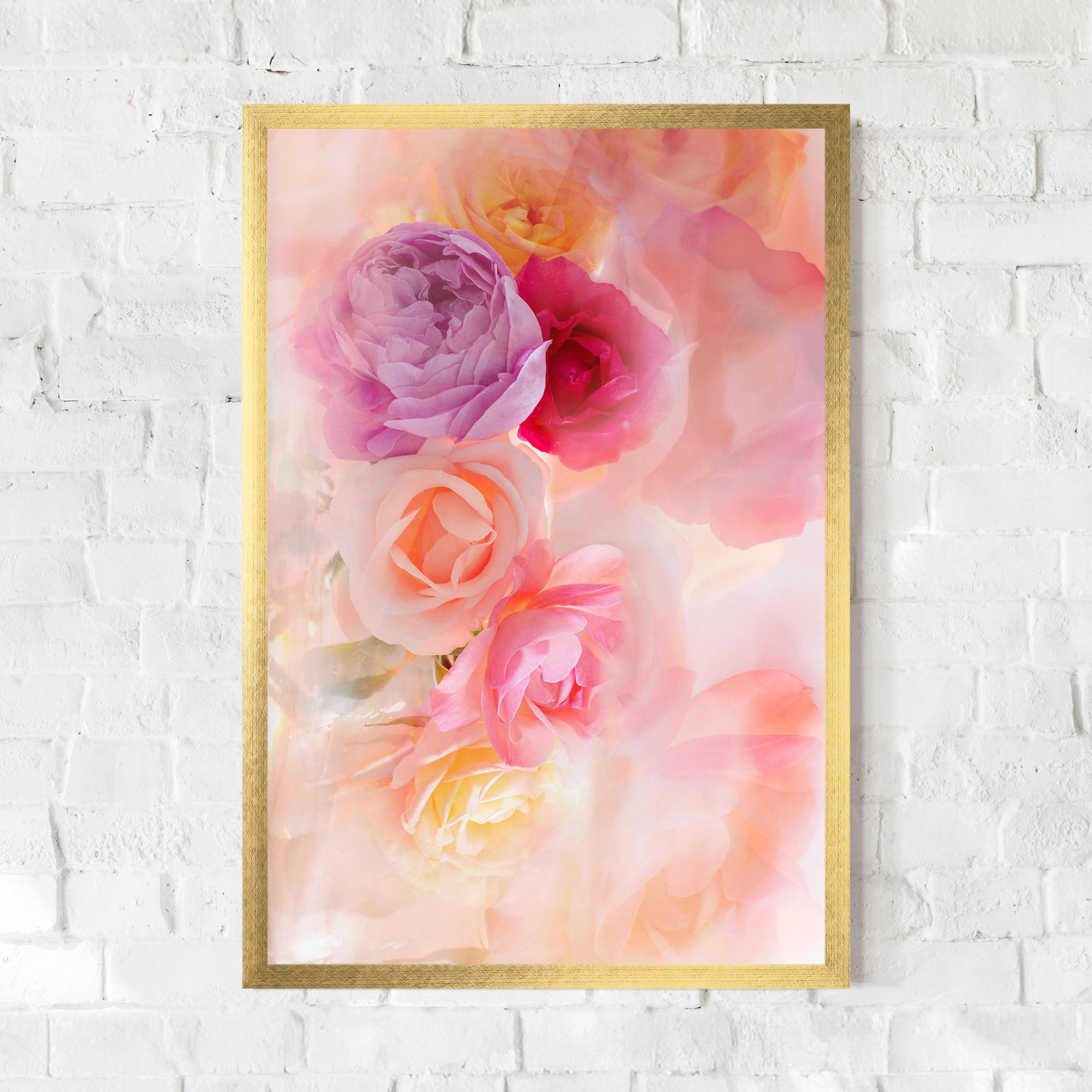 Poster Înrămat Pastel Color Roses mockup 0