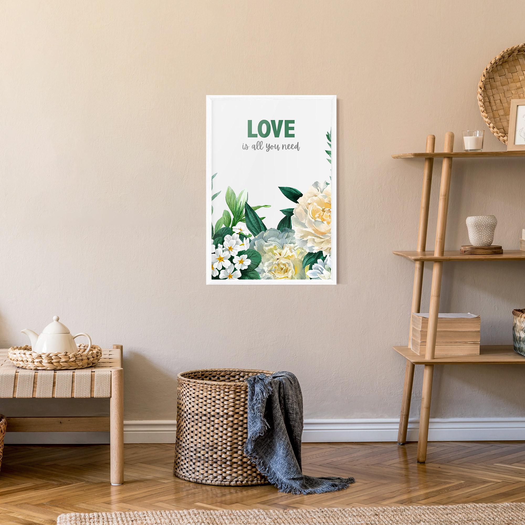 Poster Înrămat Green Rose Love mockup 9