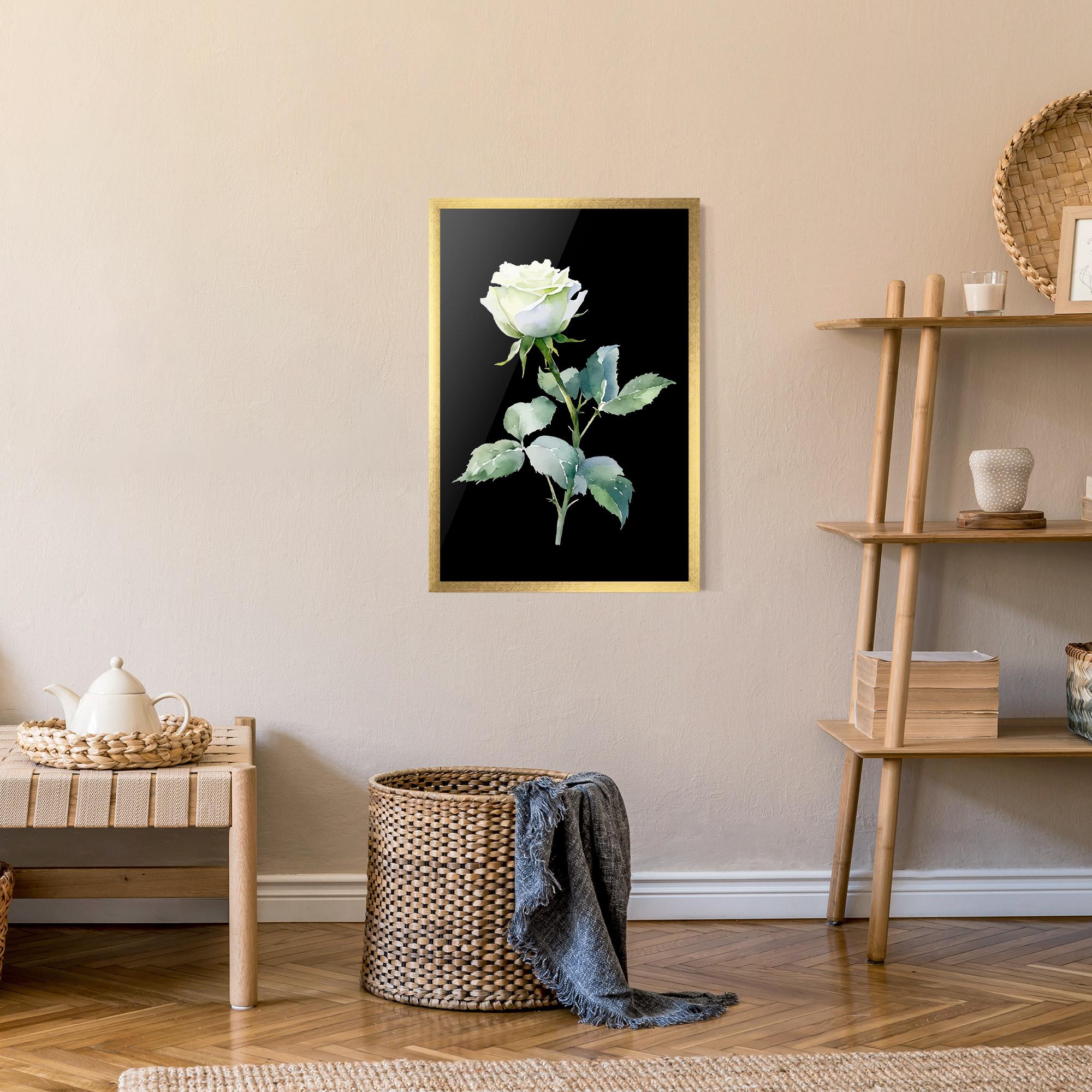 Poster Înrămat White Rose mockup 9