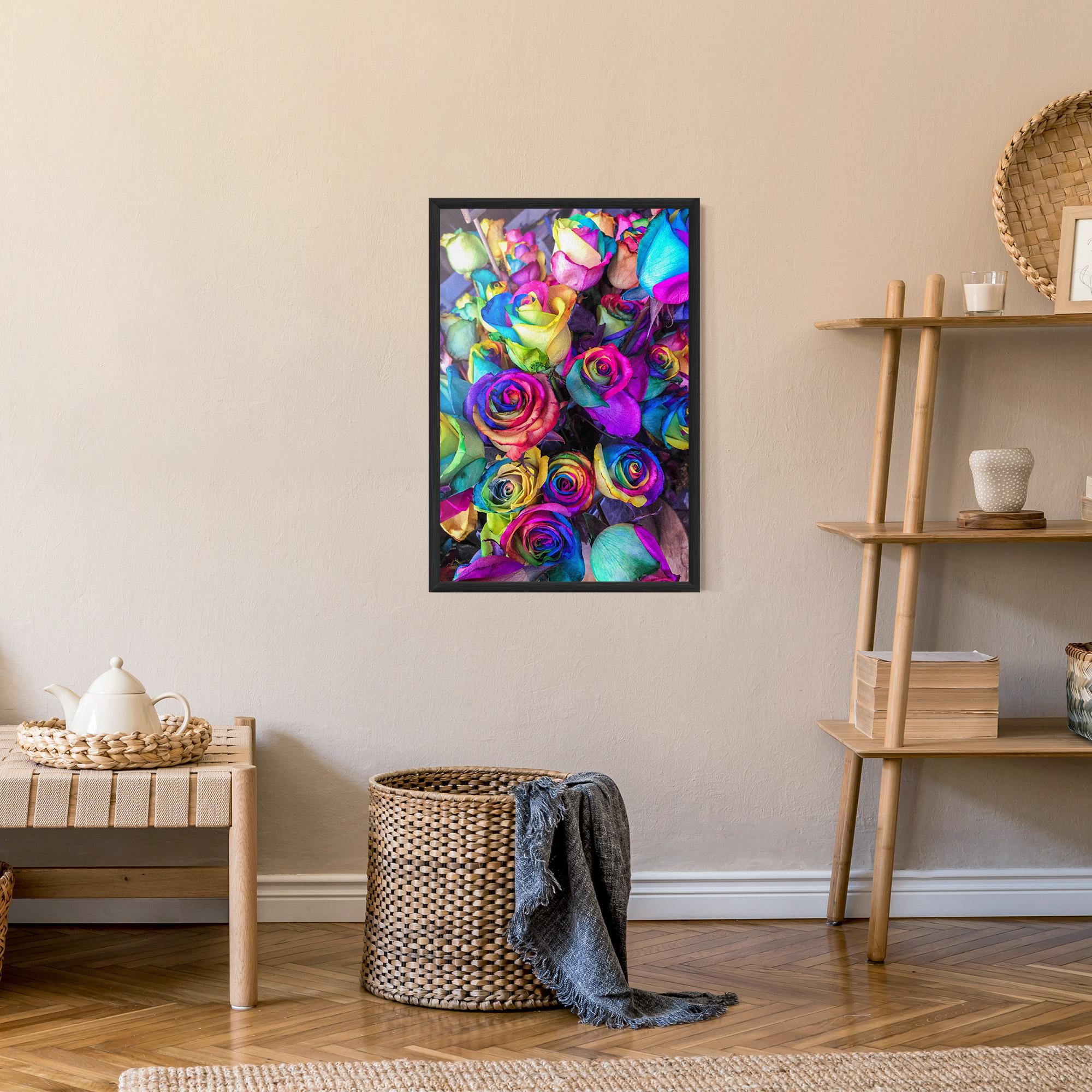 Poster Înrămat Collorfull Flowers mockup 9