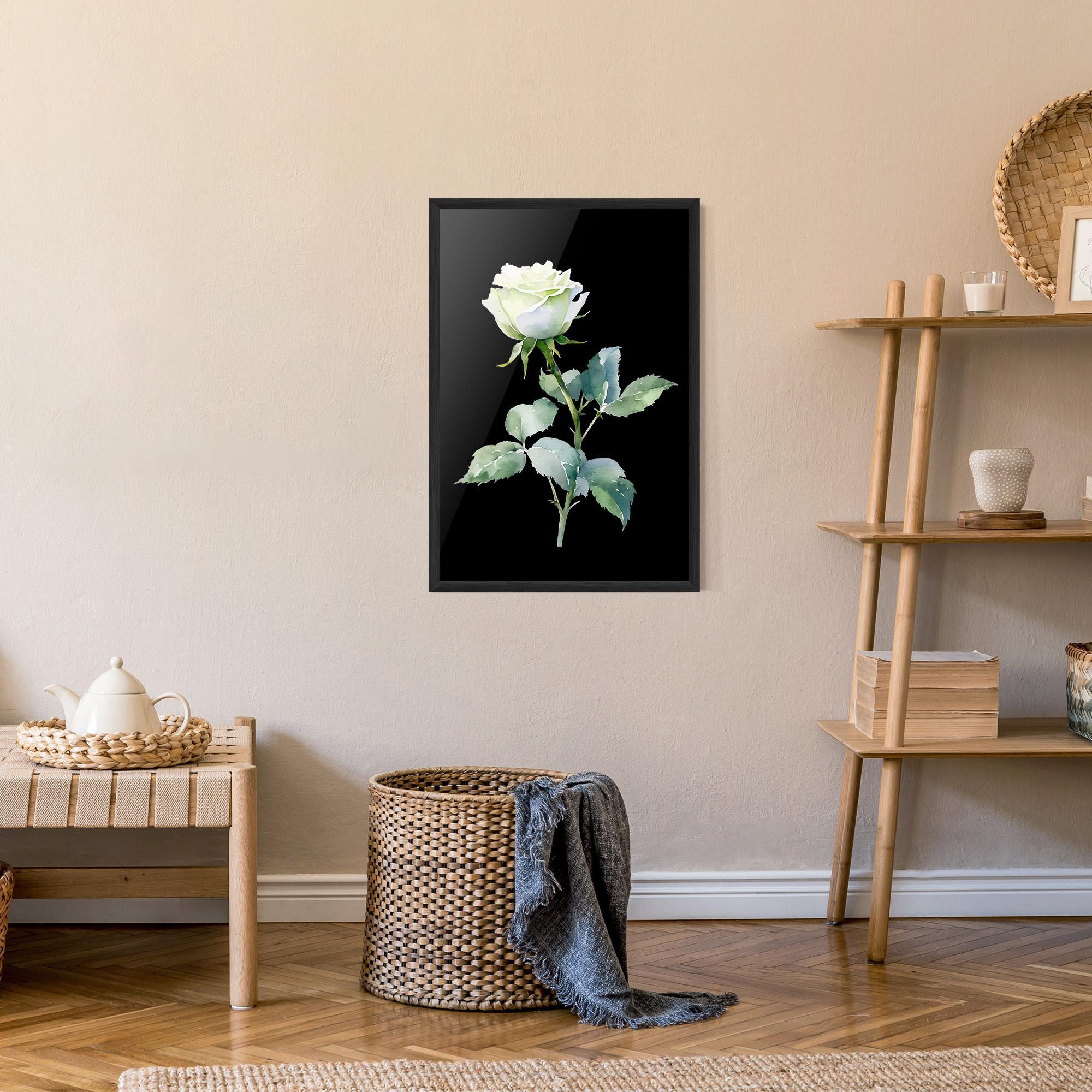 Poster Înrămat White Rose mockup 9