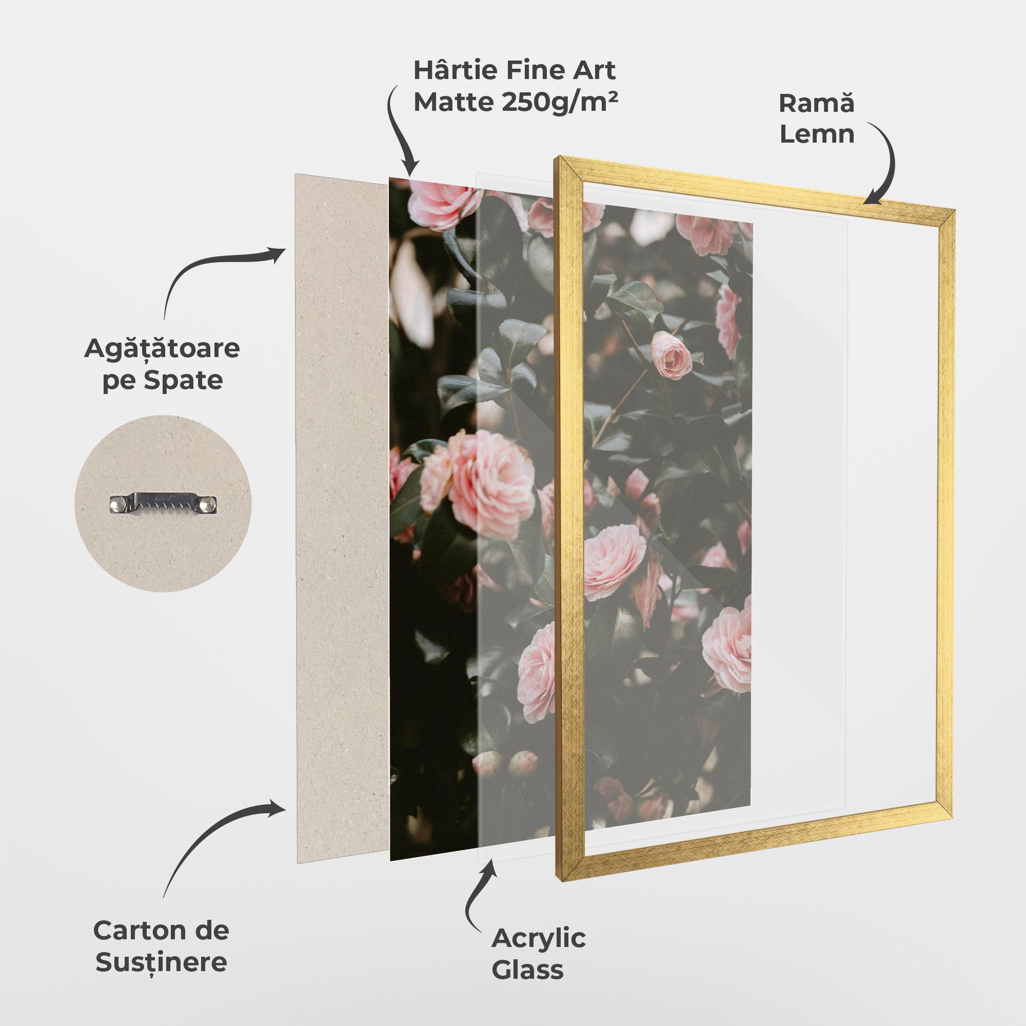 Poster Înrămat Rose Tree mockup 1