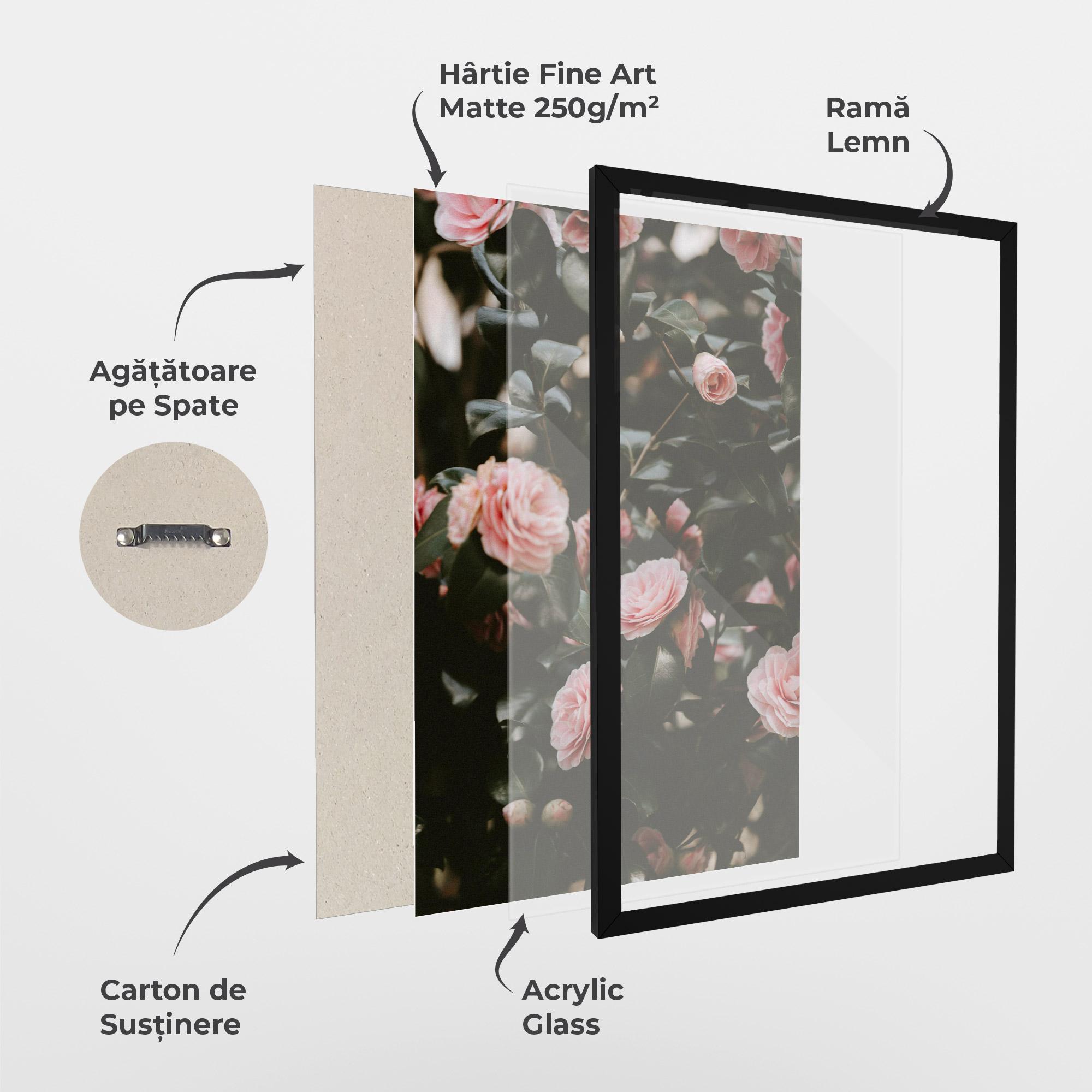 Poster Înrămat Rose Tree mockup 1