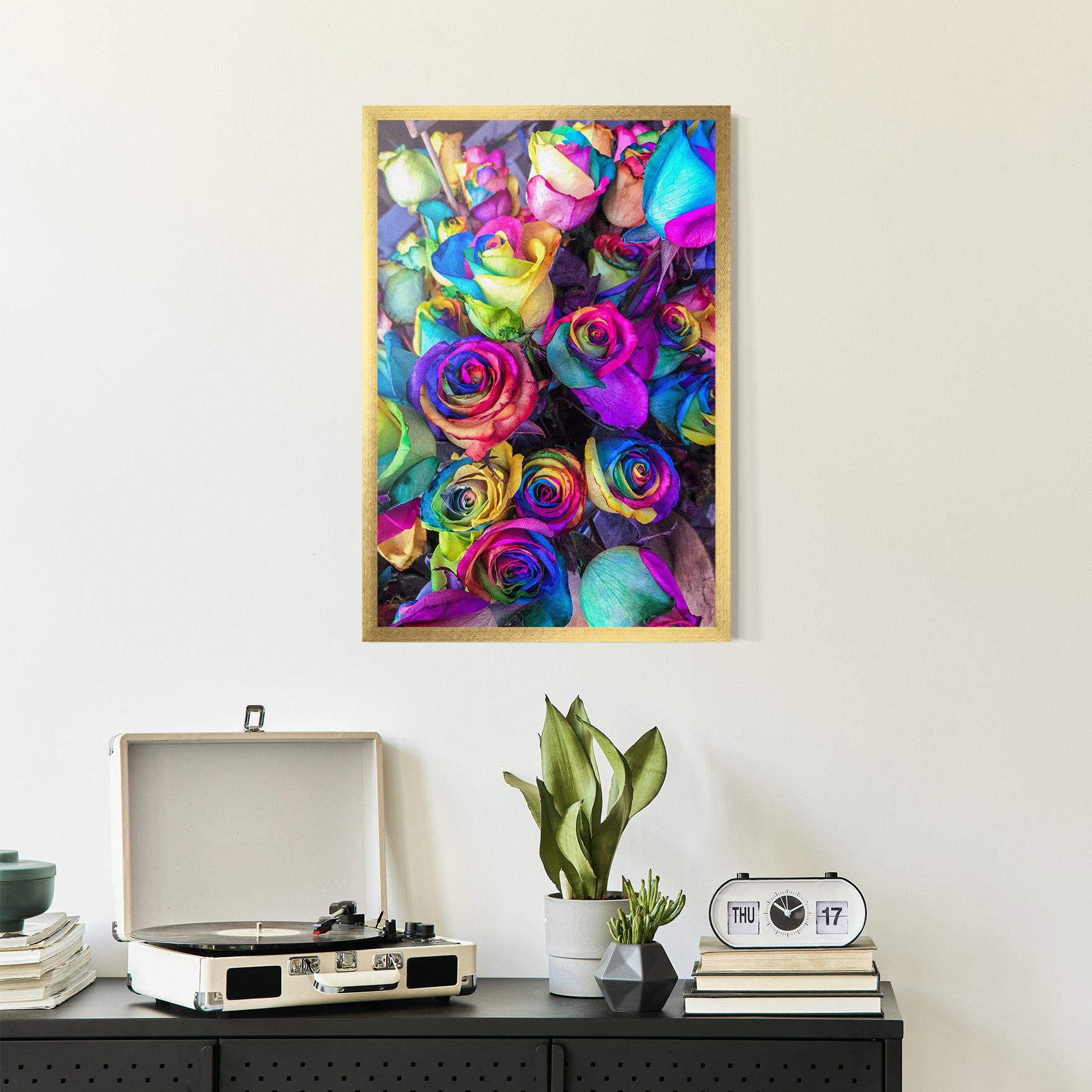 Poster Înrămat Collorfull Flowers mockup 2