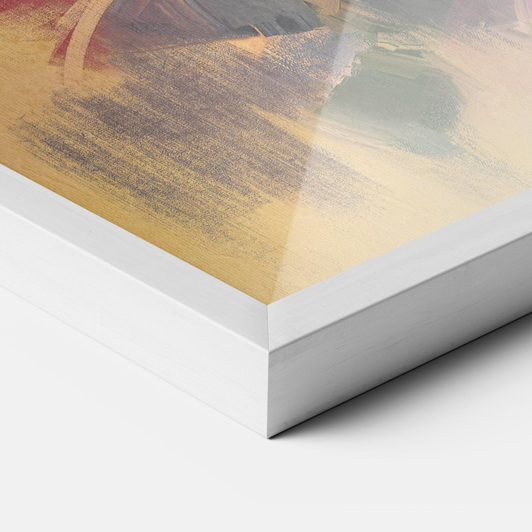 Poster Înrămat Pink Rose Painting mockup 3