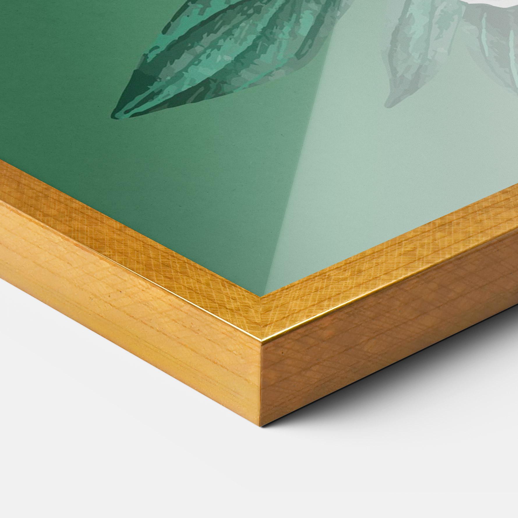 Poster Înrămat Love Green Rose mockup 3