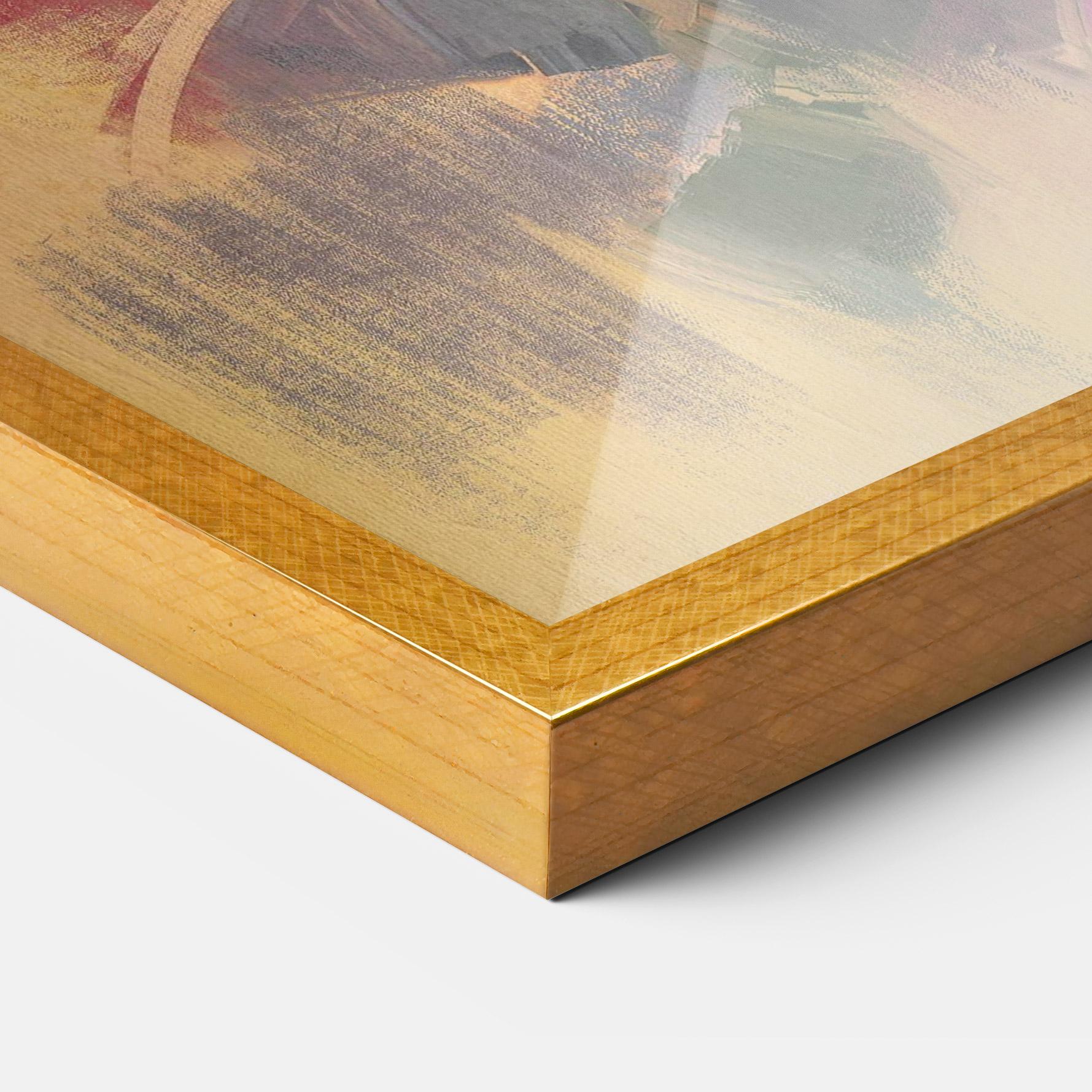 Poster Înrămat Pink Rose Painting mockup 3