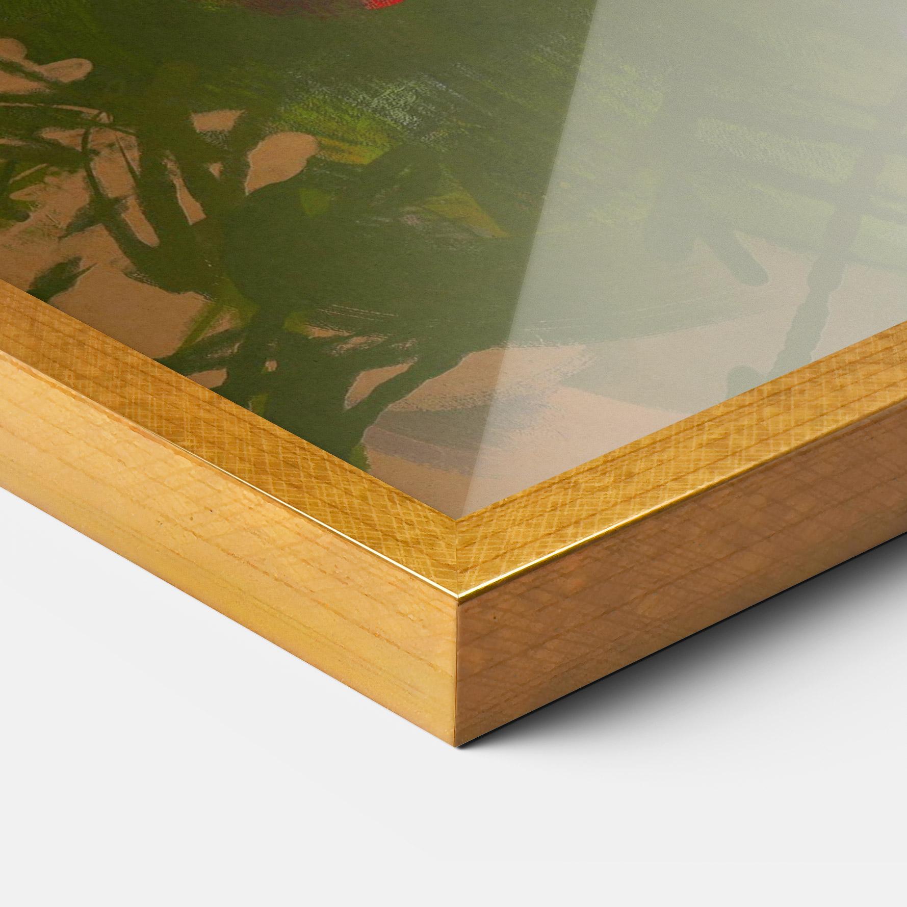 Poster Înrămat Red Rose Painting mockup 3