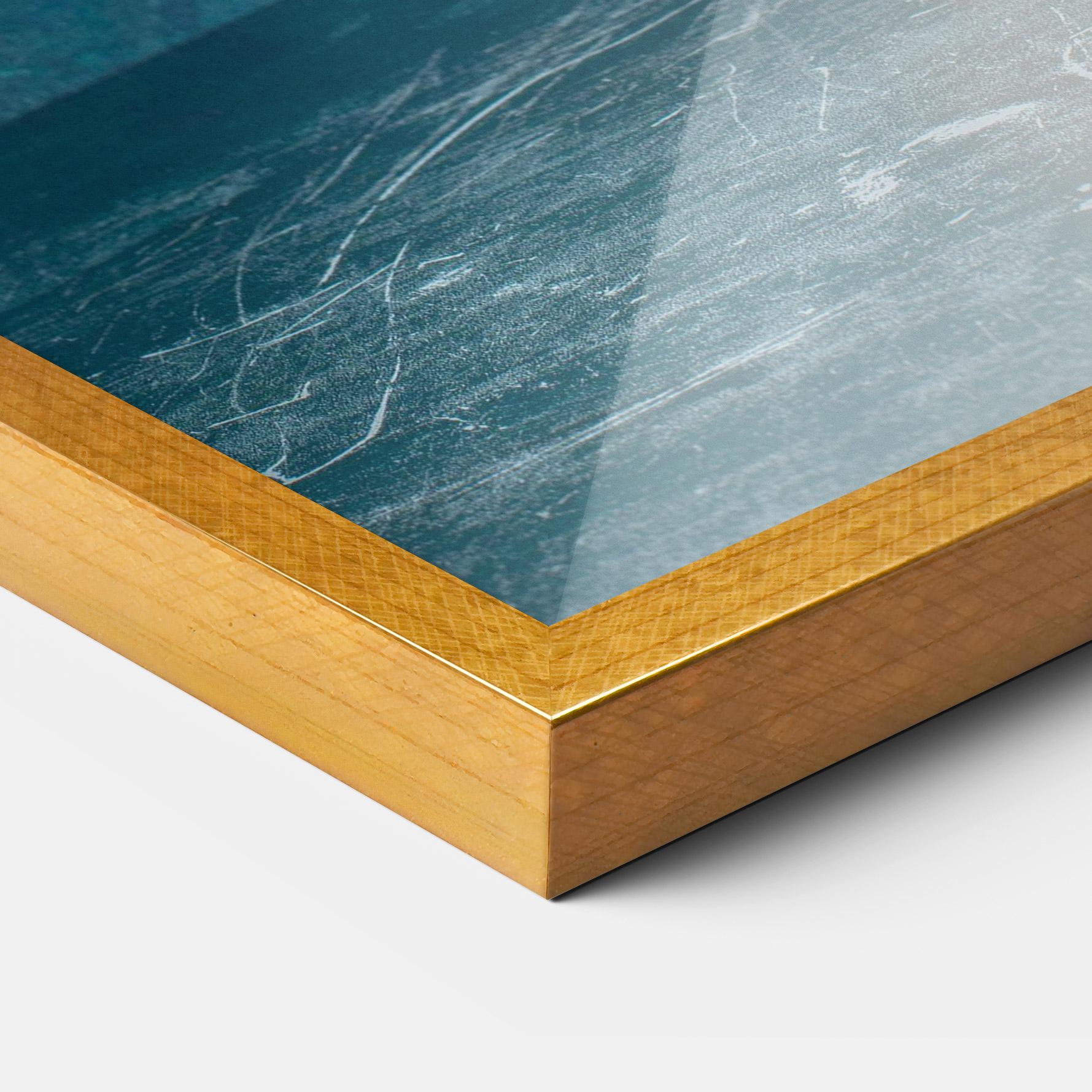 Poster Înrămat White Roses On Blue mockup 3