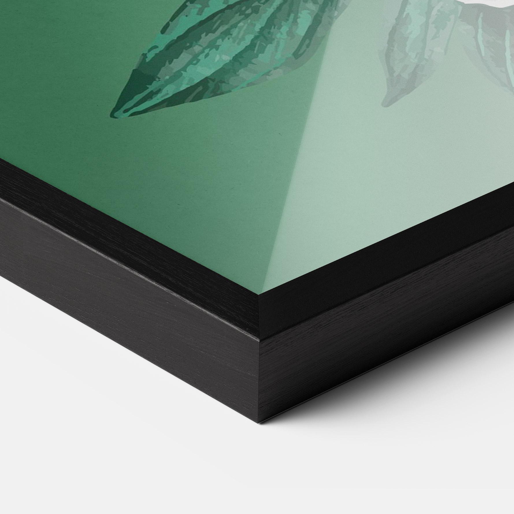 Poster Înrămat Love Green Rose mockup 3