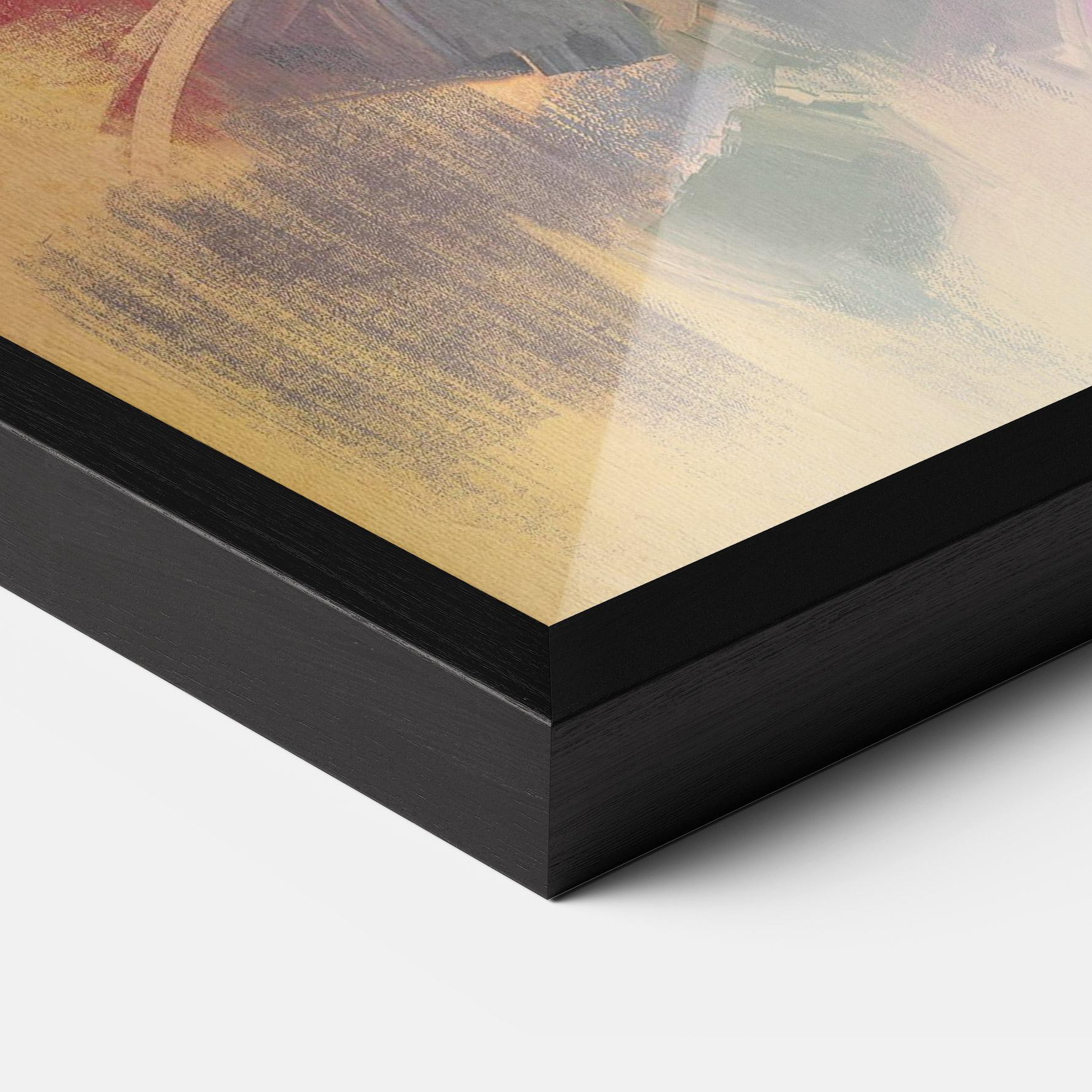 Poster Înrămat Pink Rose Painting mockup 3