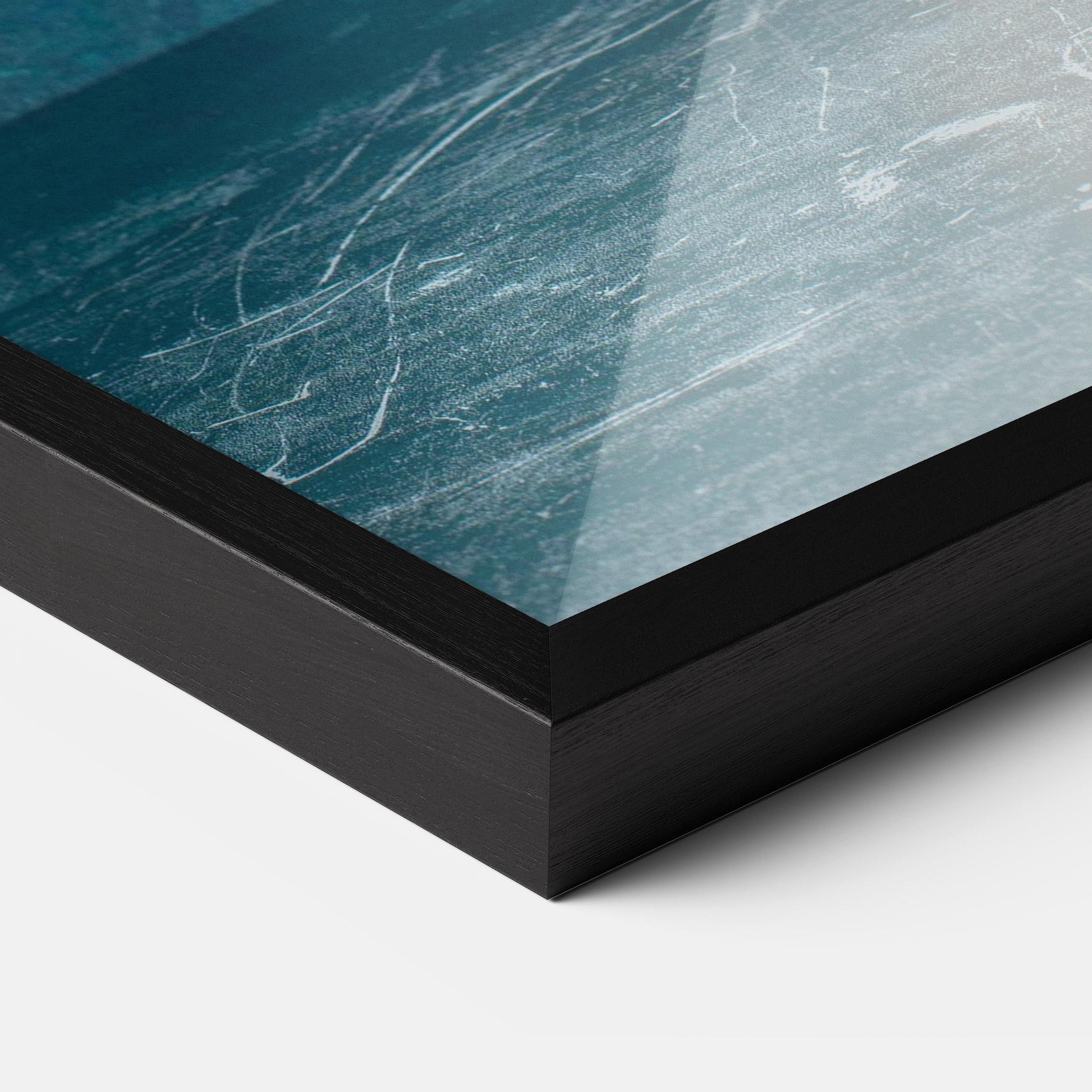 Poster Înrămat White Roses On Blue mockup 3