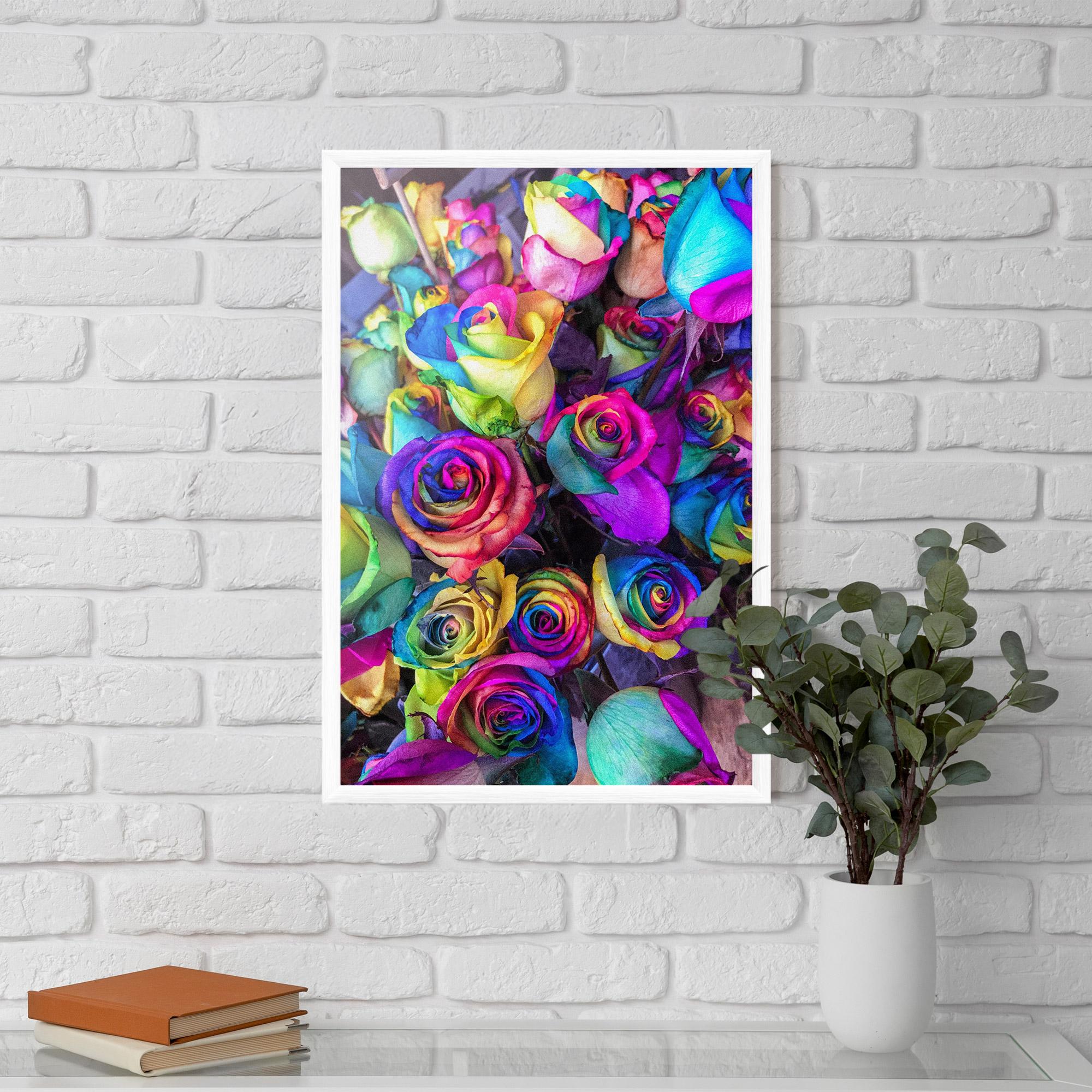 Poster Înrămat Collorfull Flowers mockup 5