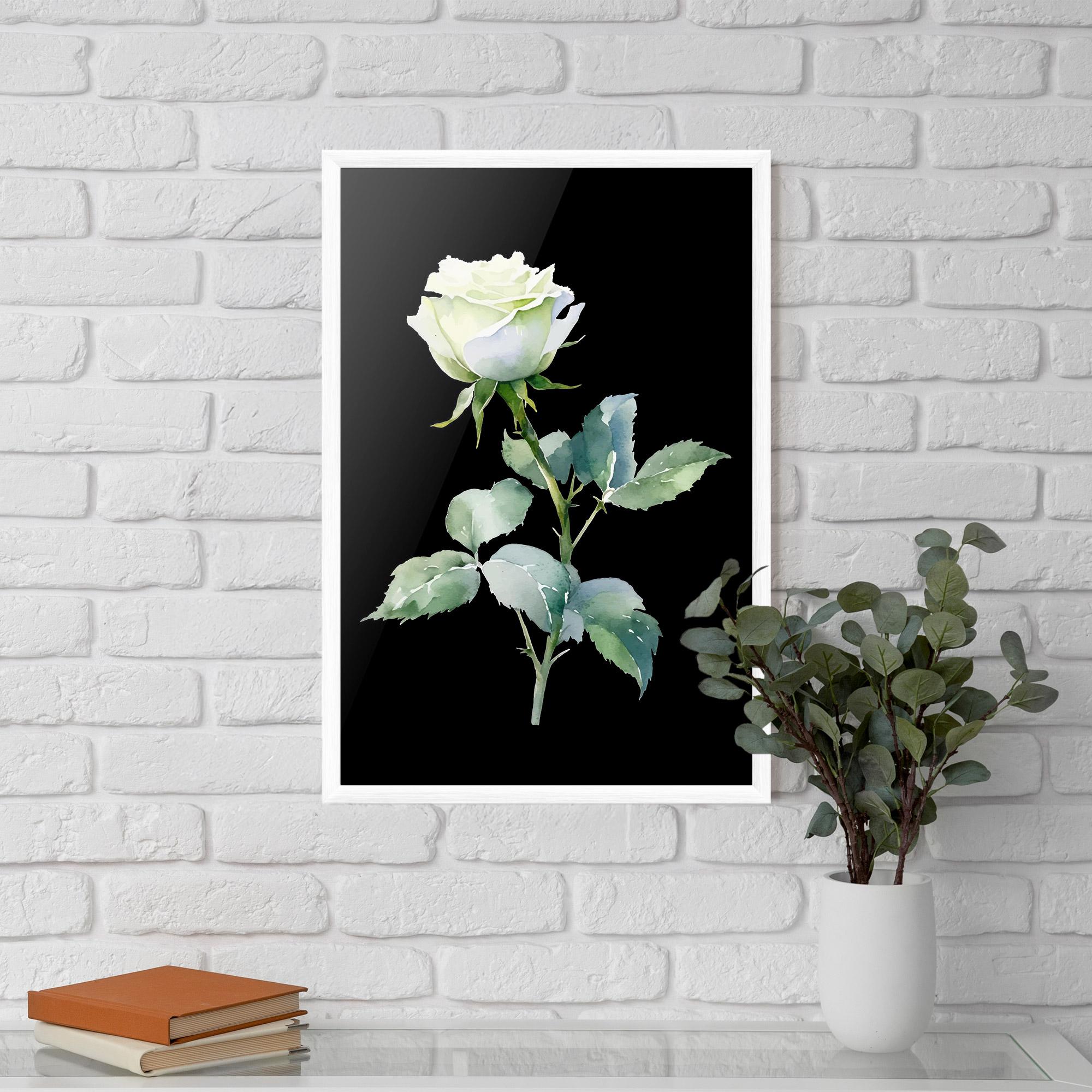 Poster Înrămat White Rose mockup 5