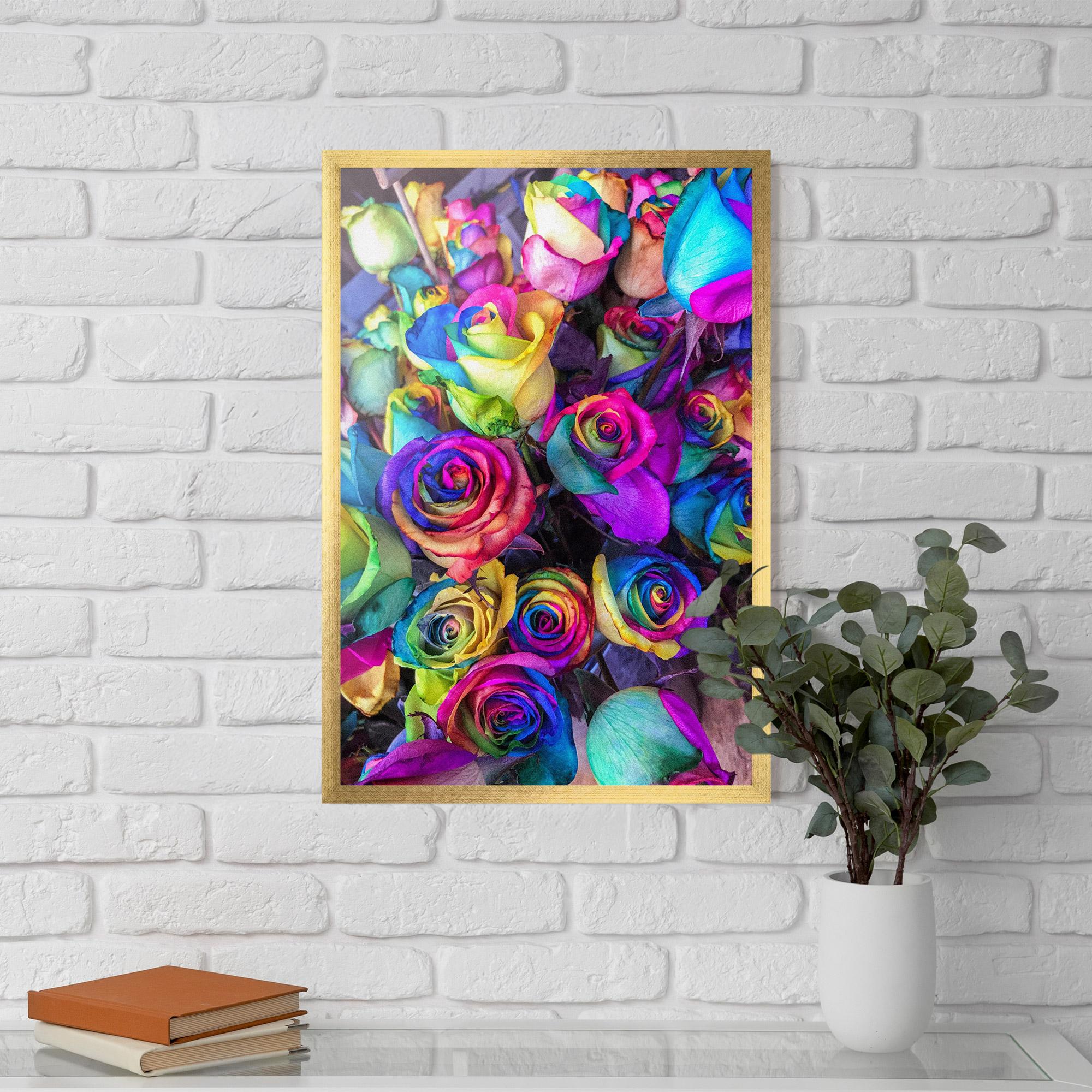 Poster Înrămat Collorfull Flowers mockup 5