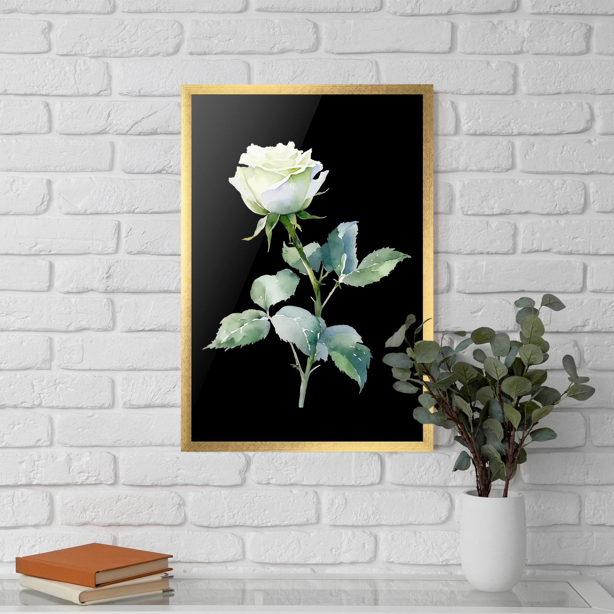 Poster Înrămat White Rose mockup 5