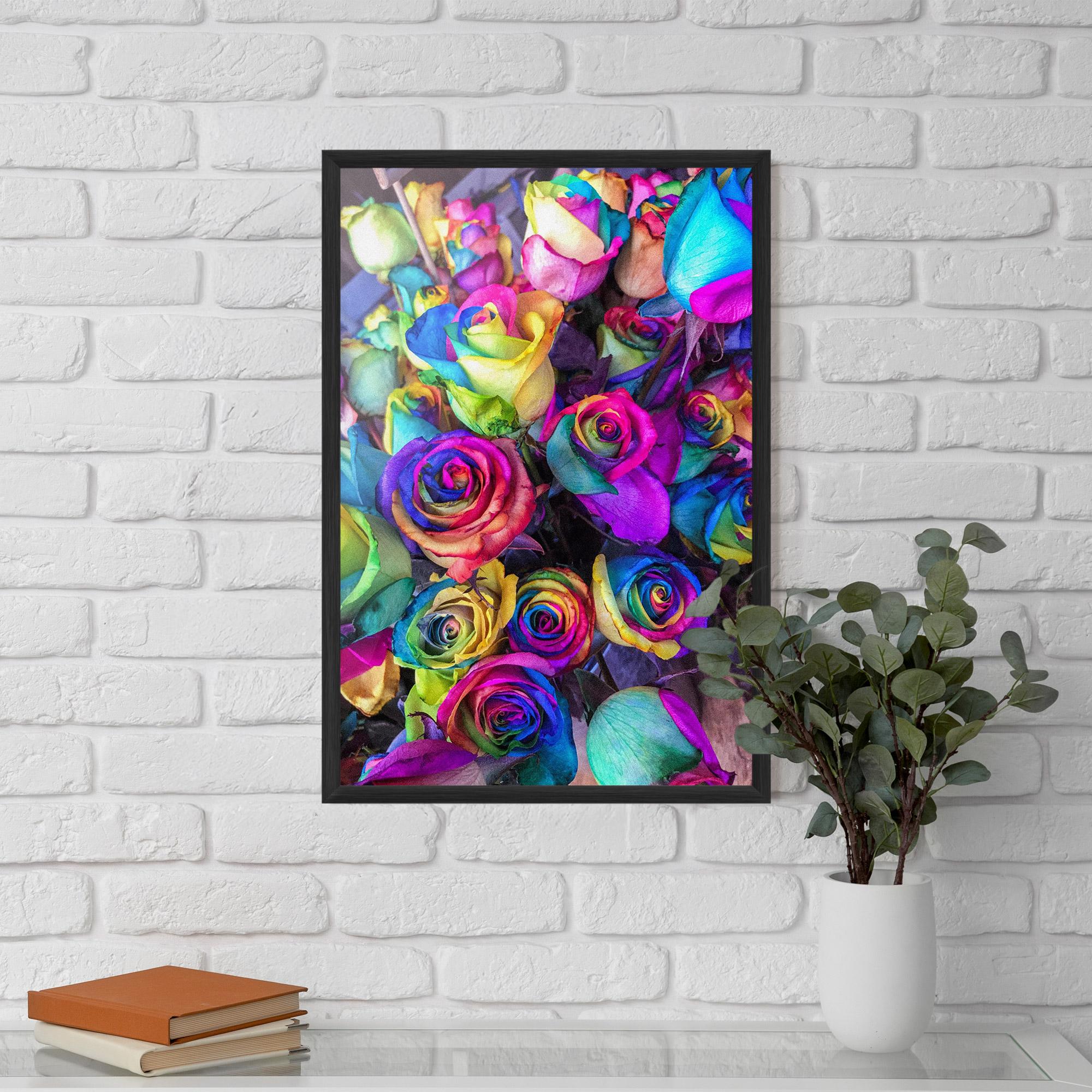 Poster Înrămat Collorfull Flowers mockup 5