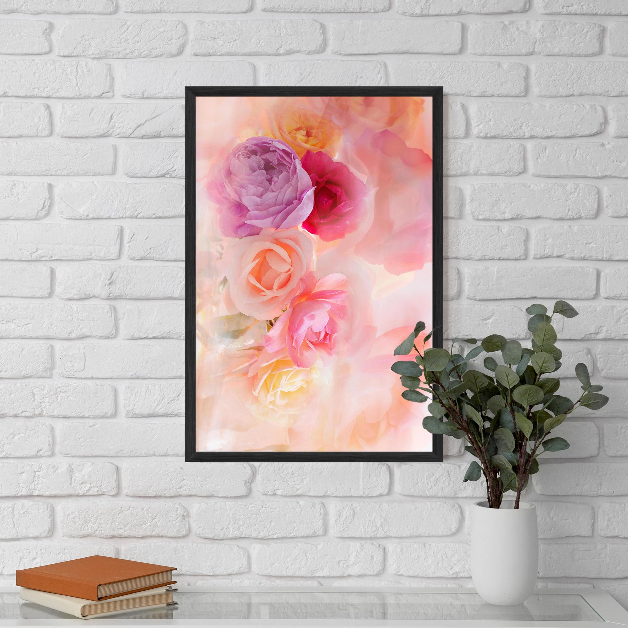 Poster Înrămat Pastel Color Roses mockup 5