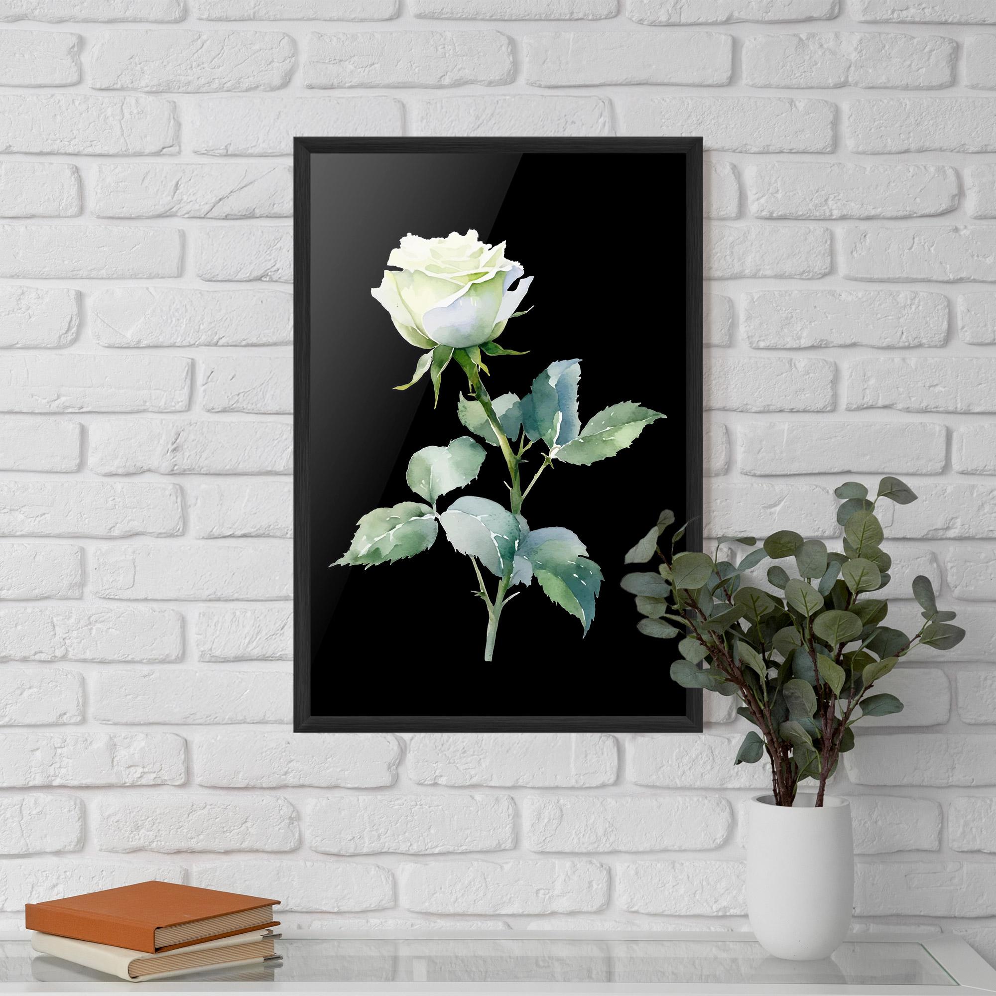 Poster Înrămat White Rose mockup 5