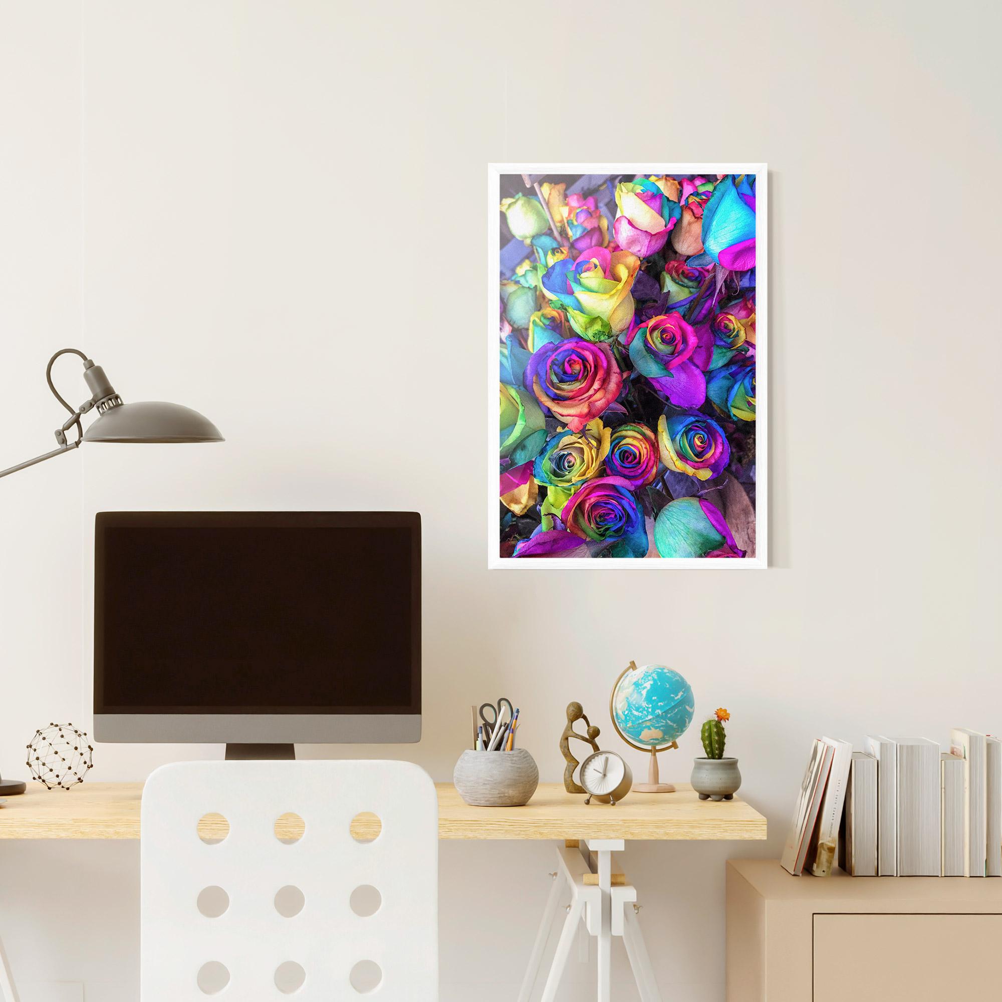 Poster Înrămat Collorfull Flowers mockup 6