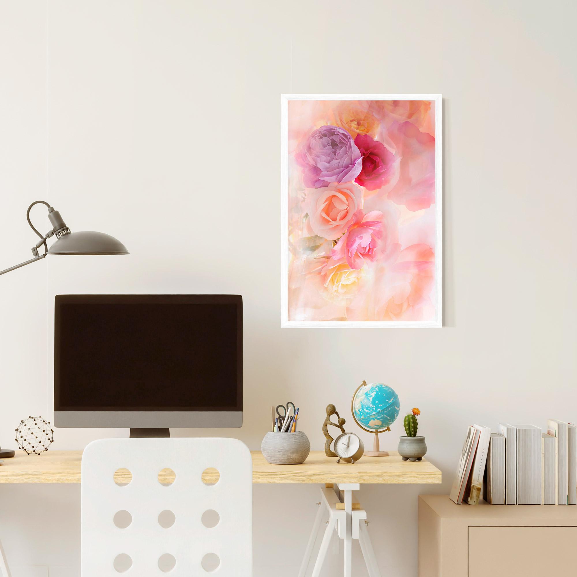 Poster Înrămat Pastel Color Roses mockup 6