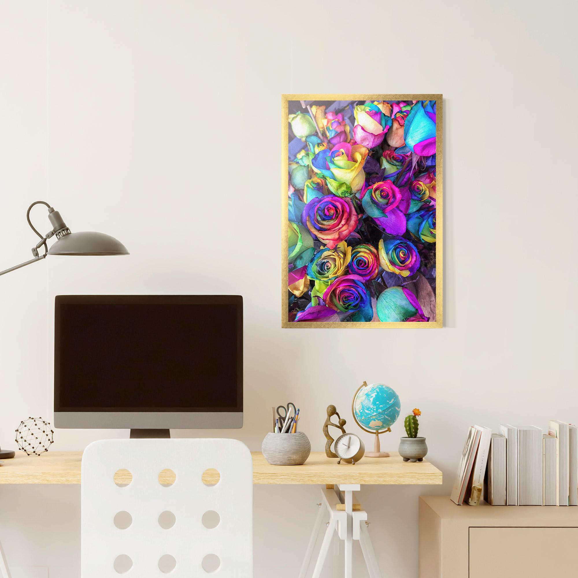 Poster Înrămat Collorfull Flowers mockup 6