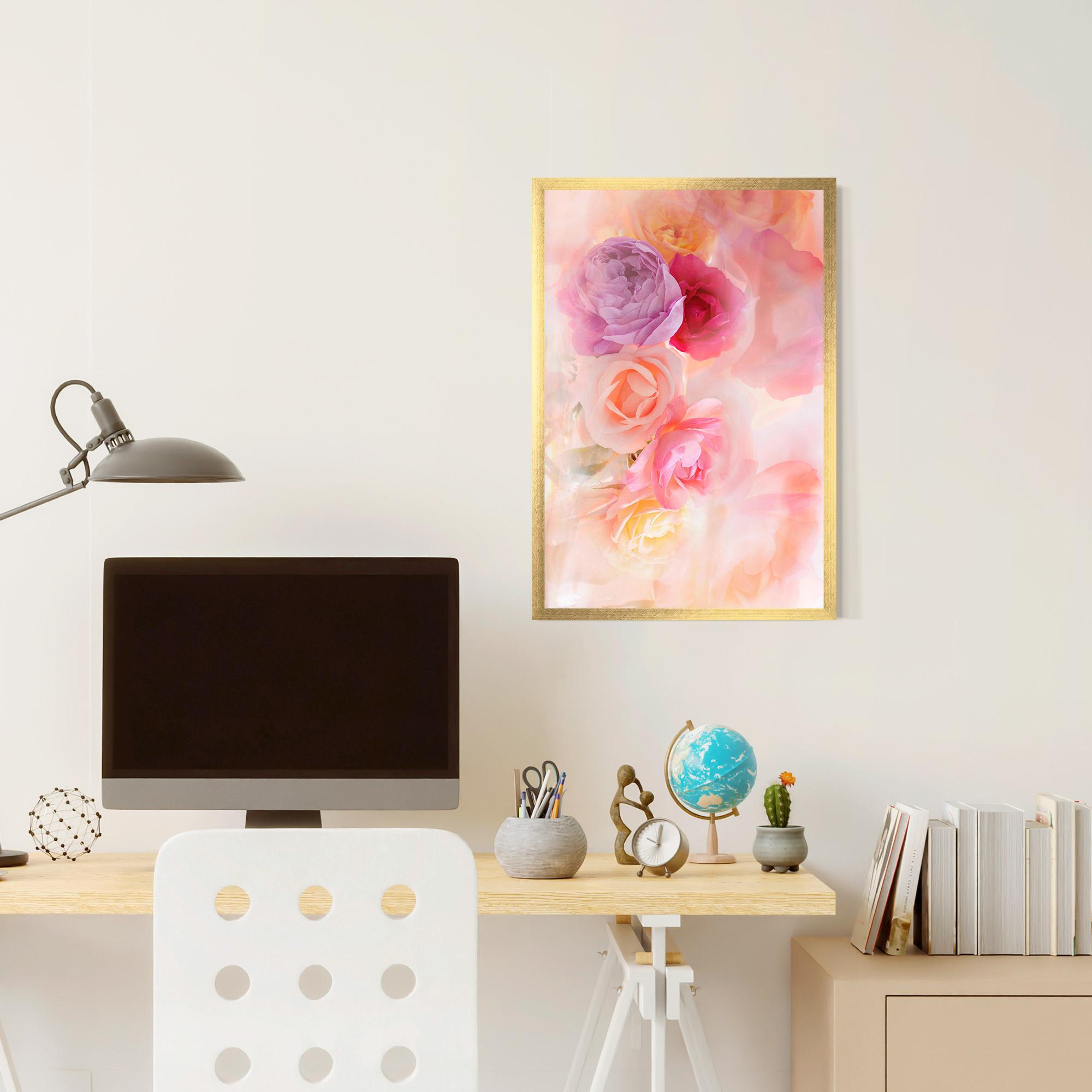 Poster Înrămat Pastel Color Roses mockup 6