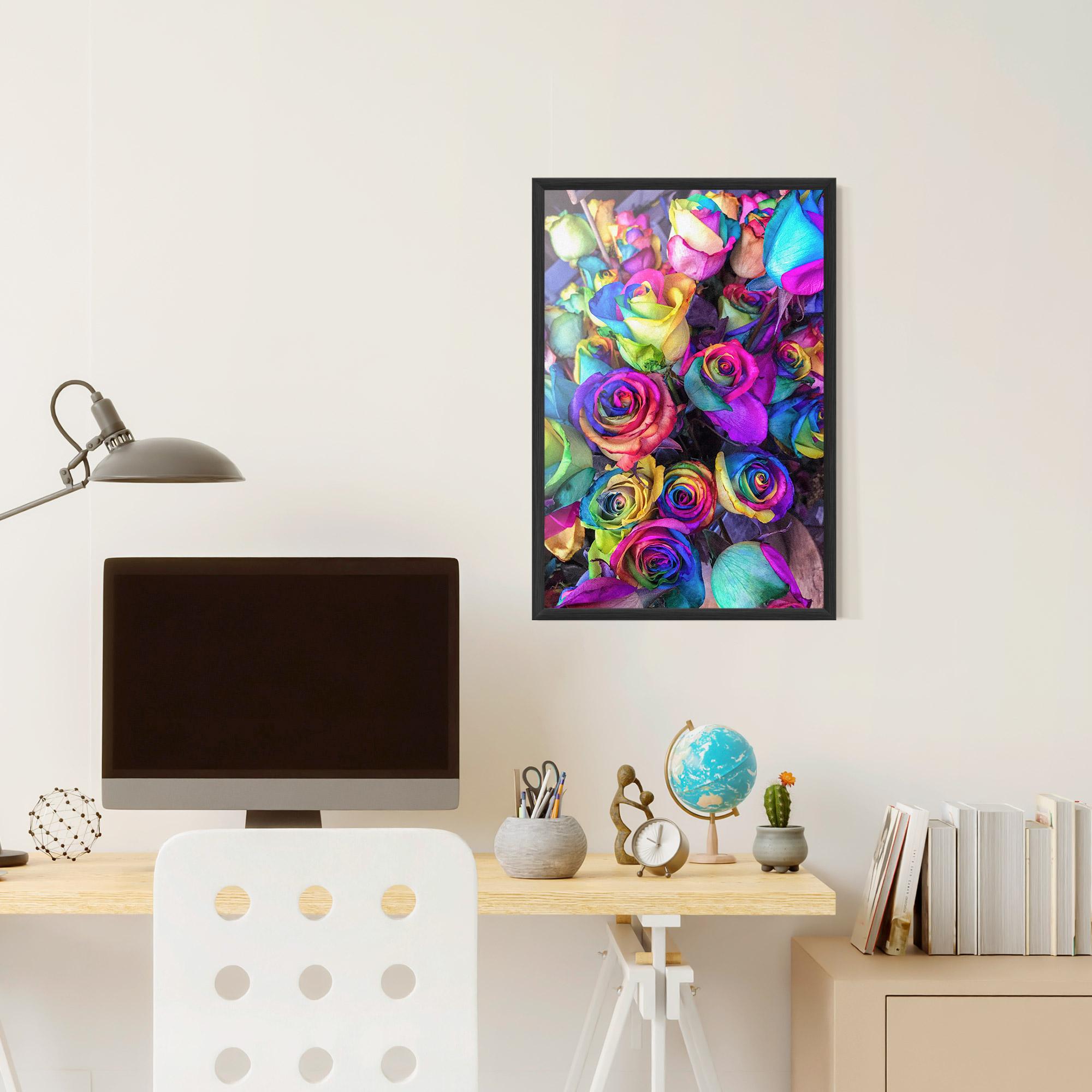 Poster Înrămat Collorfull Flowers mockup 6