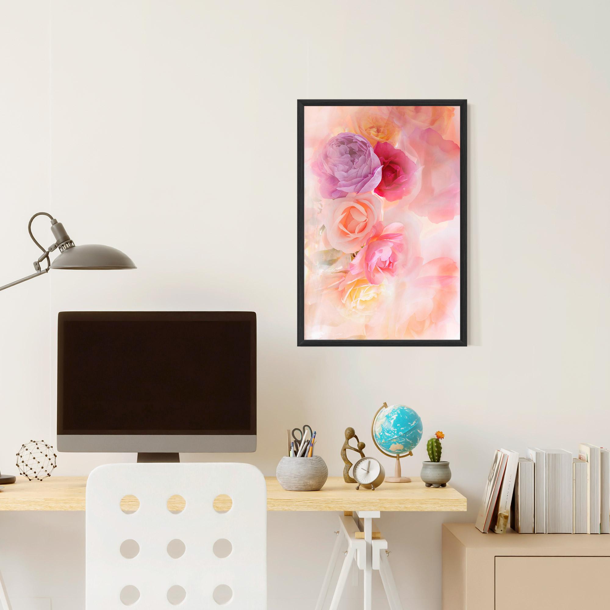 Poster Înrămat Pastel Color Roses mockup 6