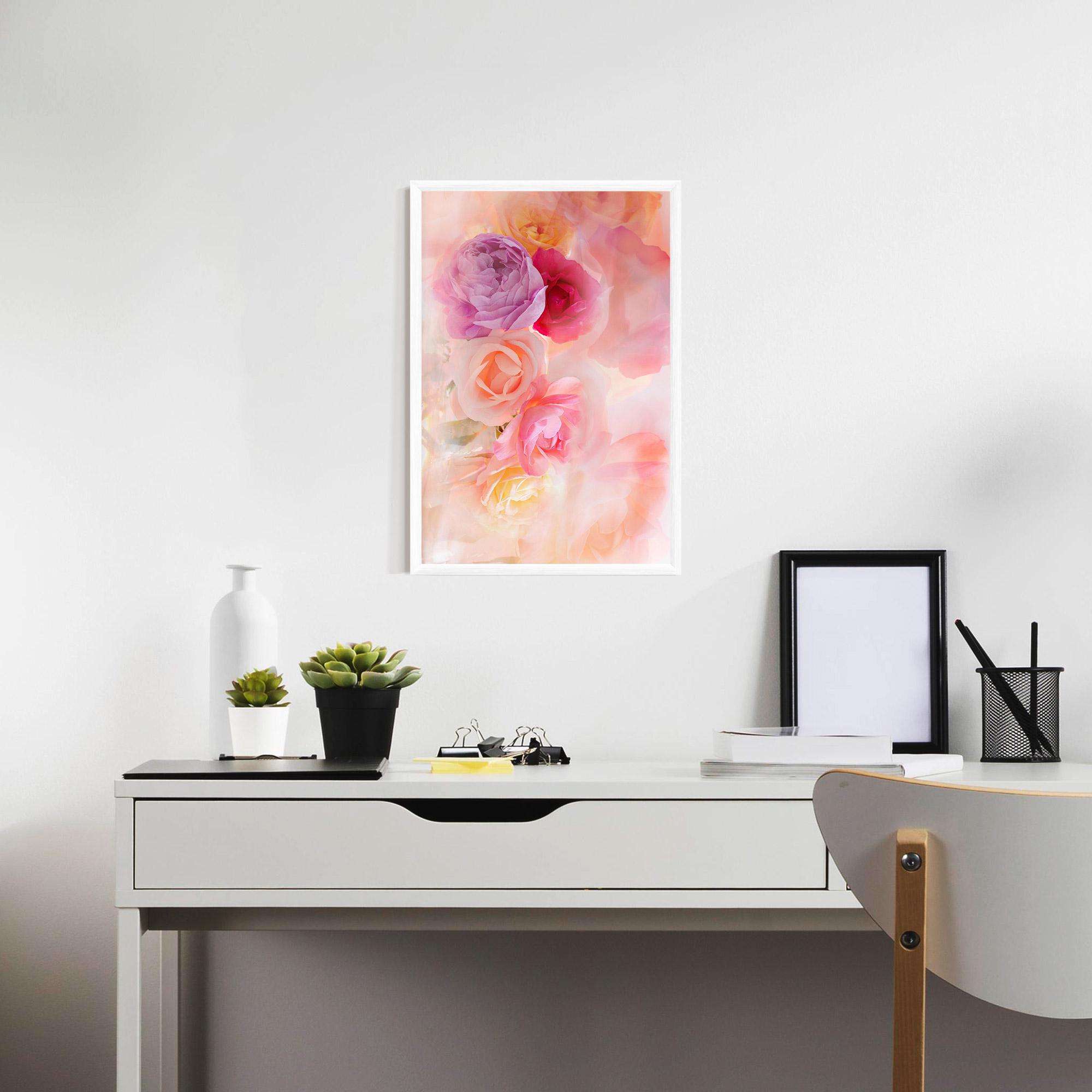Poster Înrămat Pastel Color Roses mockup 7
