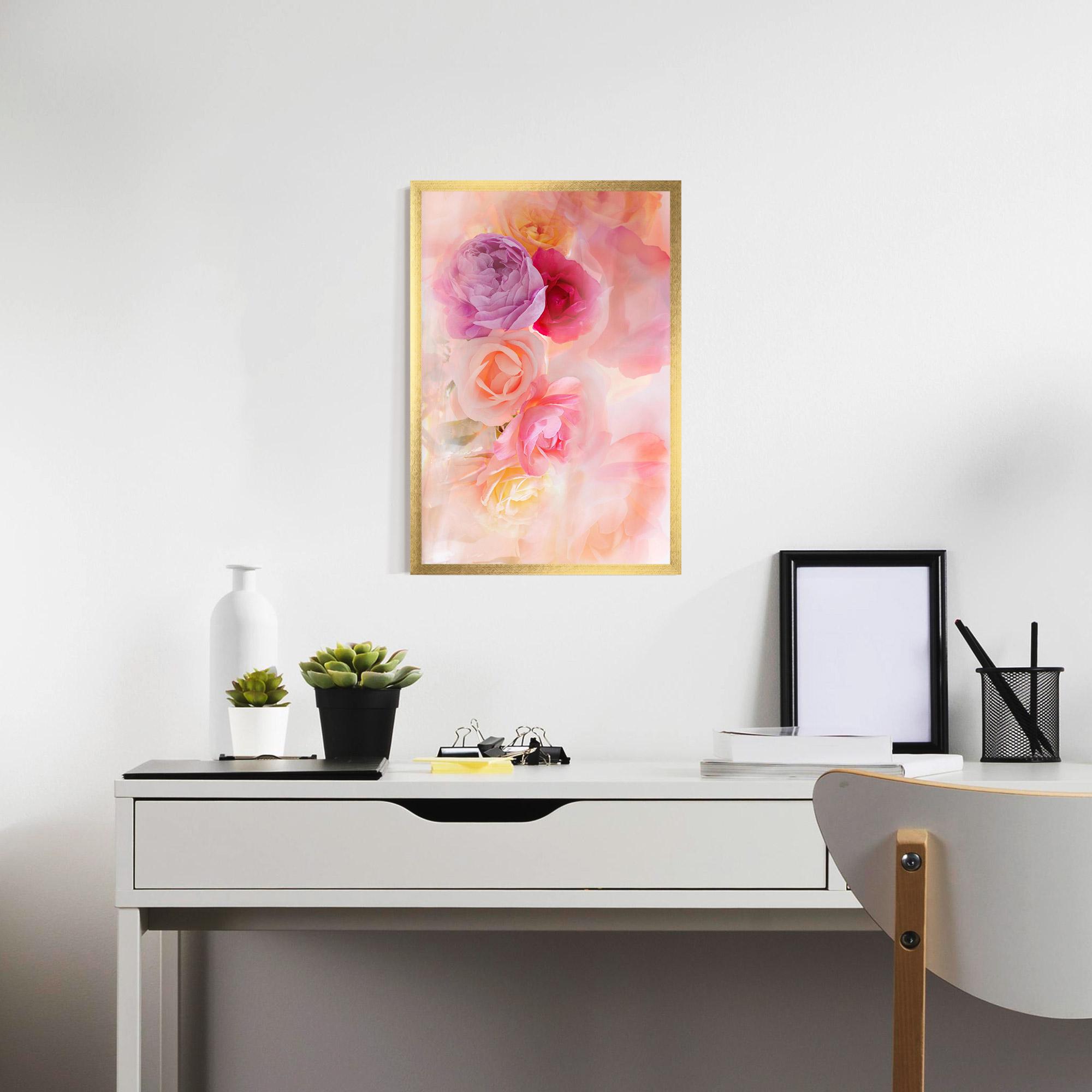 Poster Înrămat Pastel Color Roses mockup 7