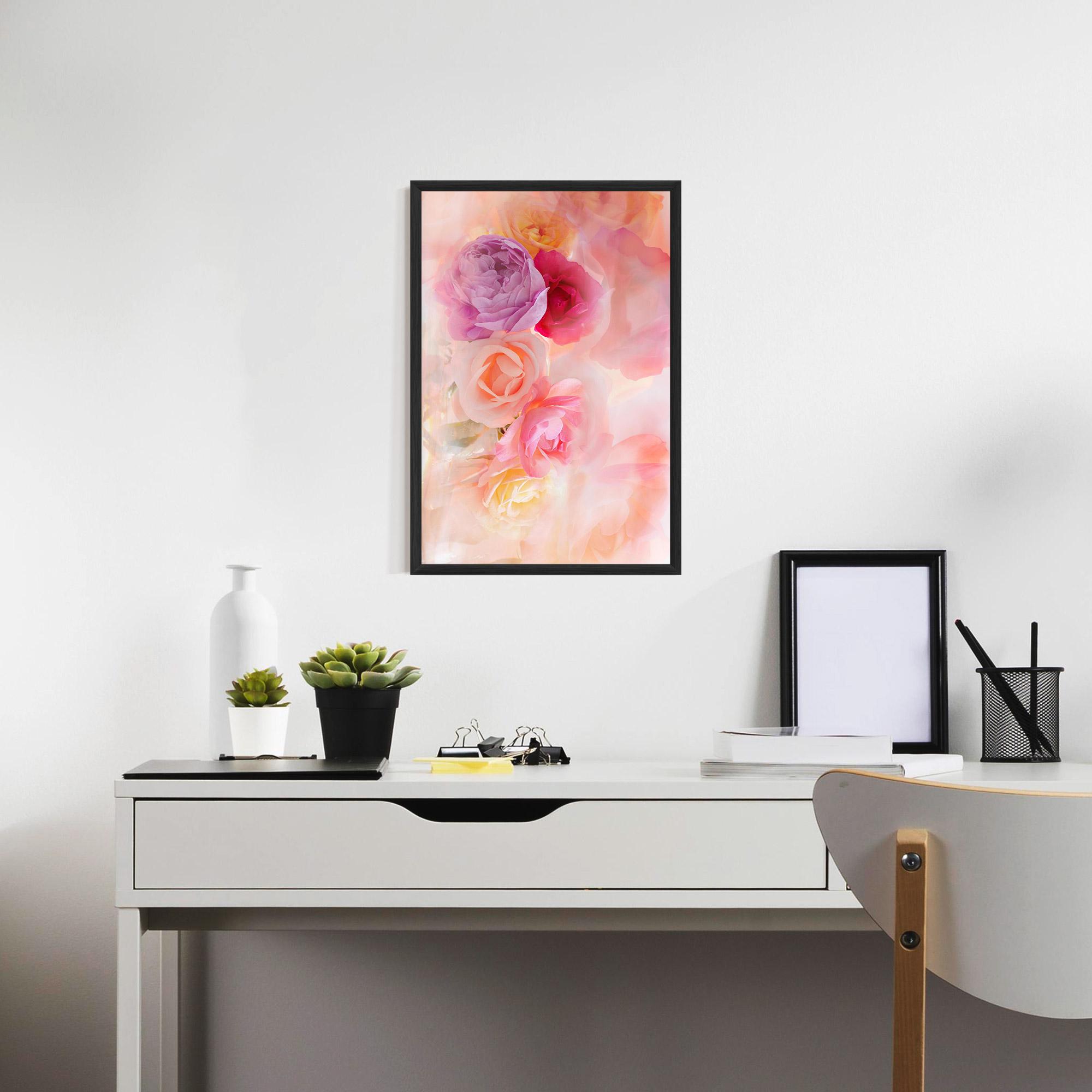 Poster Înrămat Pastel Color Roses mockup 7
