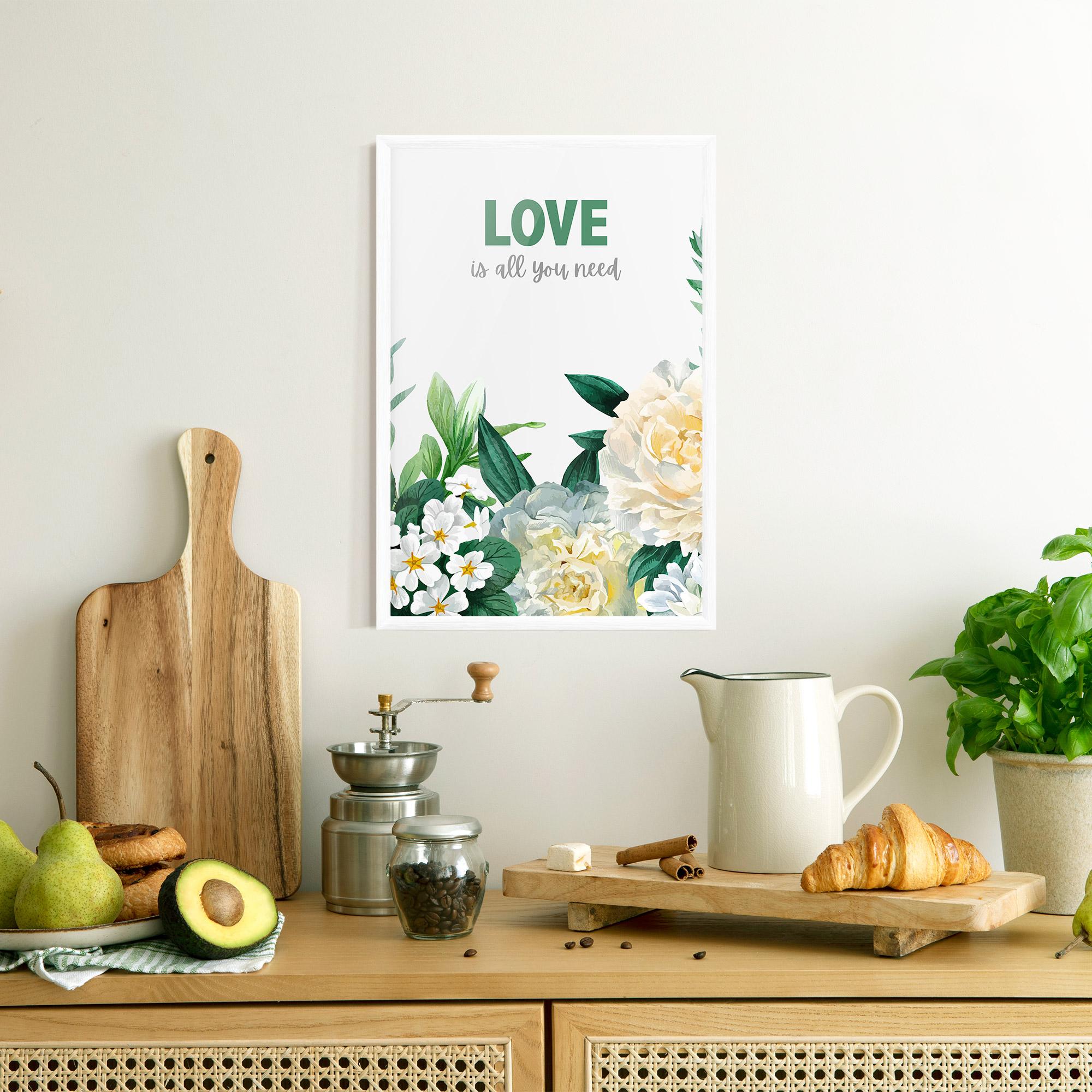 Poster Înrămat Green Rose Love mockup 8